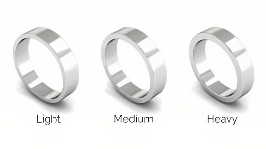 The Difference Between Light, Medium & Heavy Weight Wedding Rings