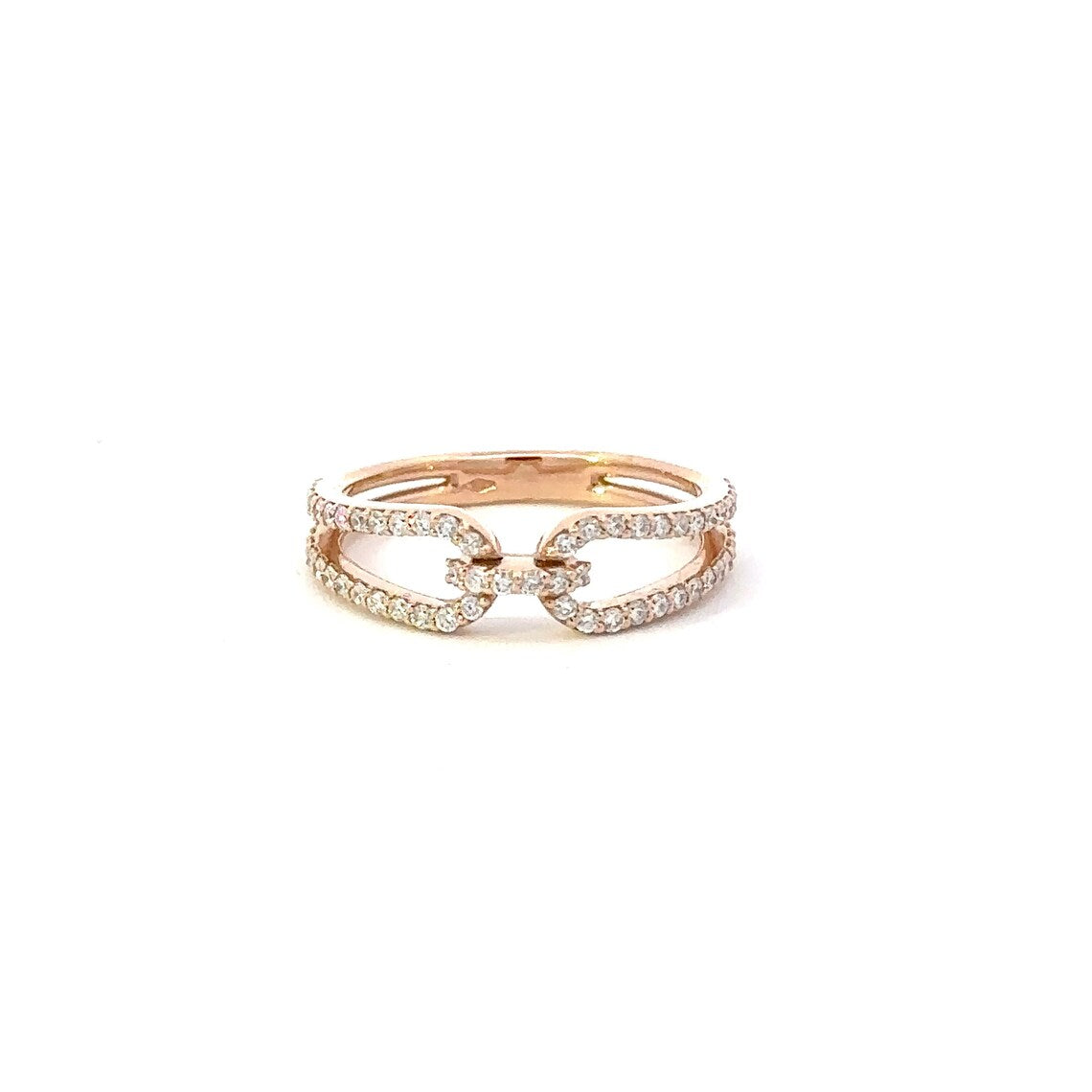 18K Rose Gold Twisted Band Ring