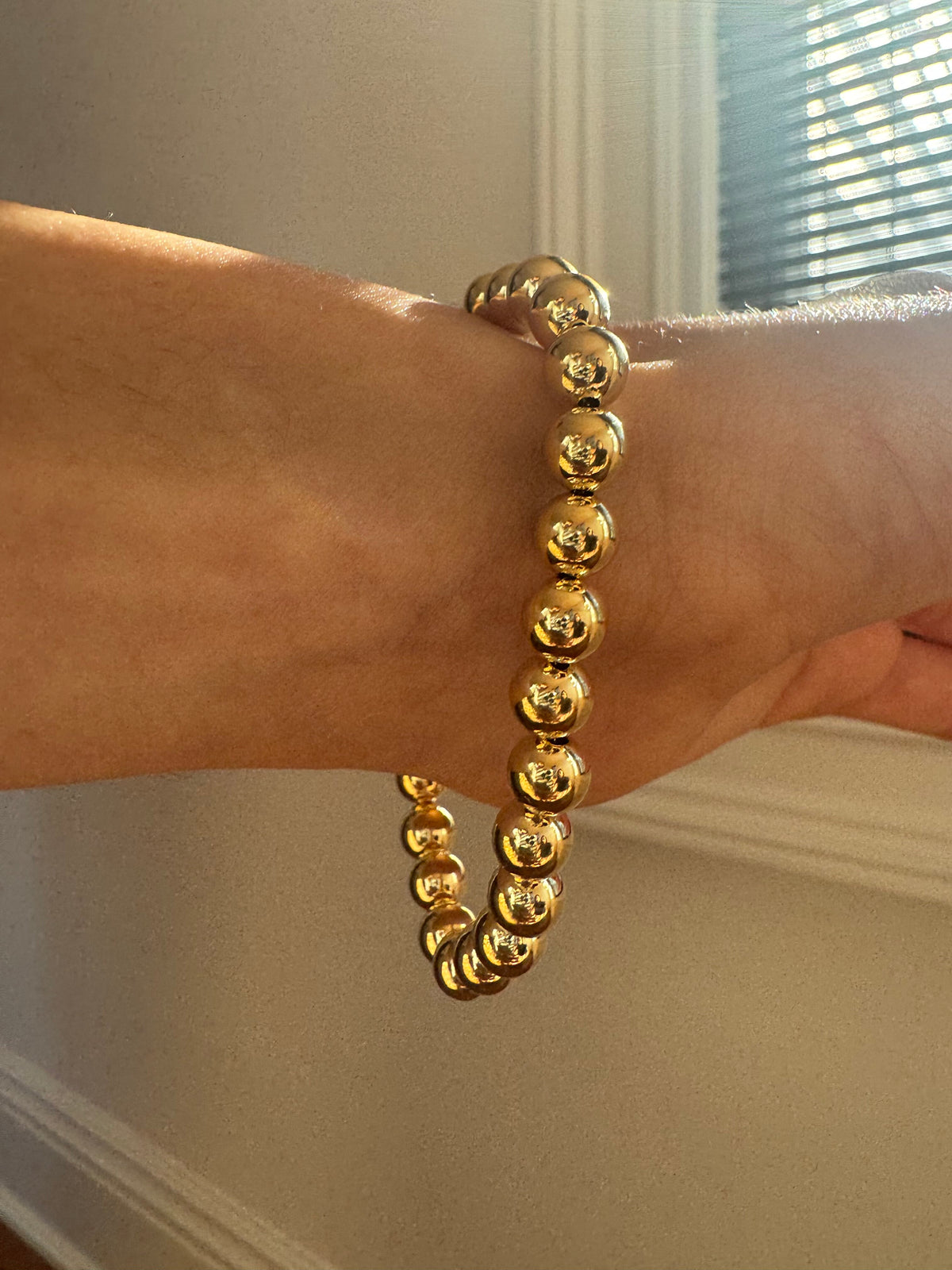 Delicate 14K Yellow Gold Bead Bracelet