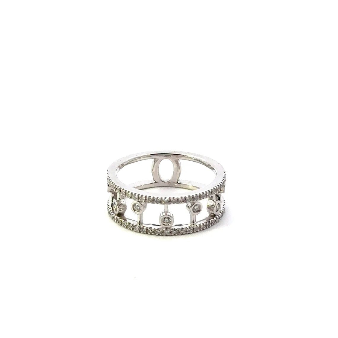 Dewdrop Band Diamond Ring: 18k White Gold