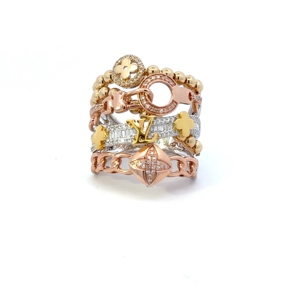 Vintage Inspired Four-Band Diamond Ring