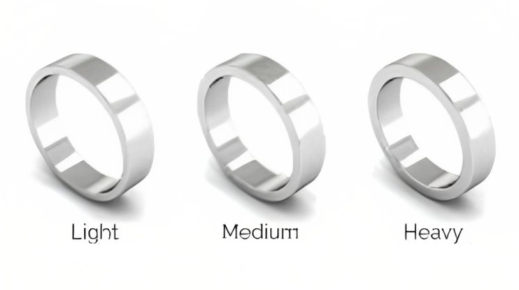 The Difference Between Light, Medium & Heavy Weight Wedding Rings ...