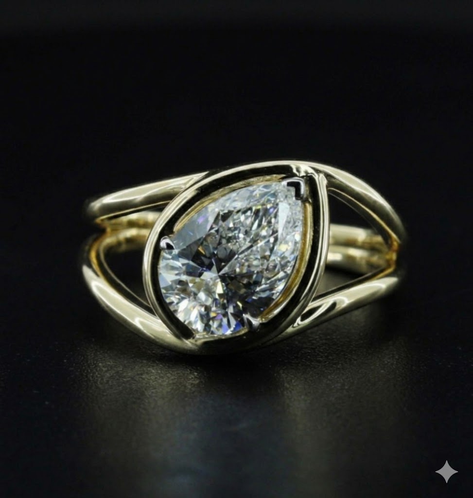 💎 2 CT VVS/VS Pear-Cut Lab-Grown Diamond Engagement Ring | 14k Yellow Gold | Luxury Gift for Her 💛✨