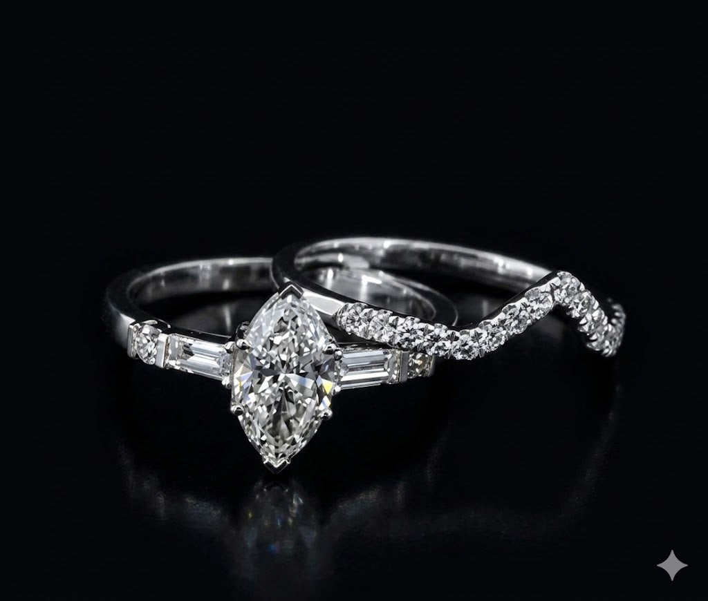 💎 VVS/VS Marquise Lab-Grown Diamond Engagement Ring | 14k Yellow Gold | Stackable Luxury Ring 💛✨