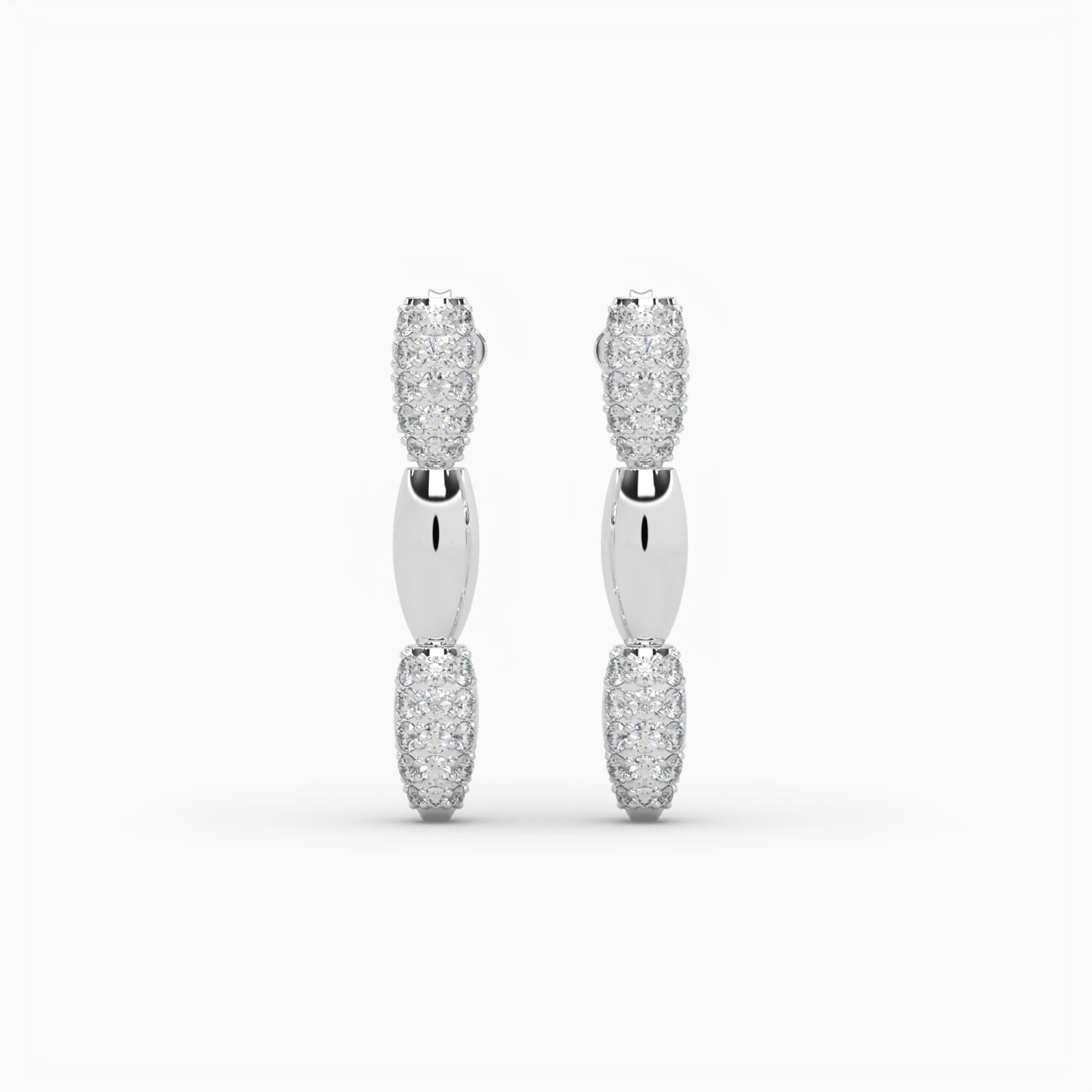3 Layer Diamond Waterfall Chandelier Earrings