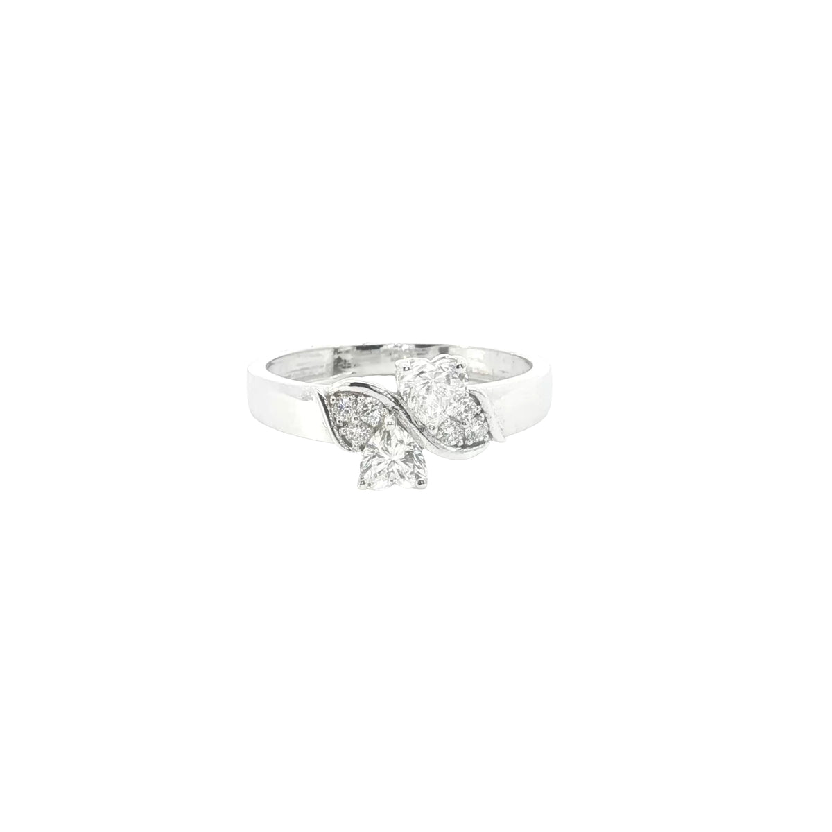 💖 14K White Gold Ring with Heart & Round Lab-Grown Diamonds | 0.61 CTW | A Perfect Gift for Her 💍
