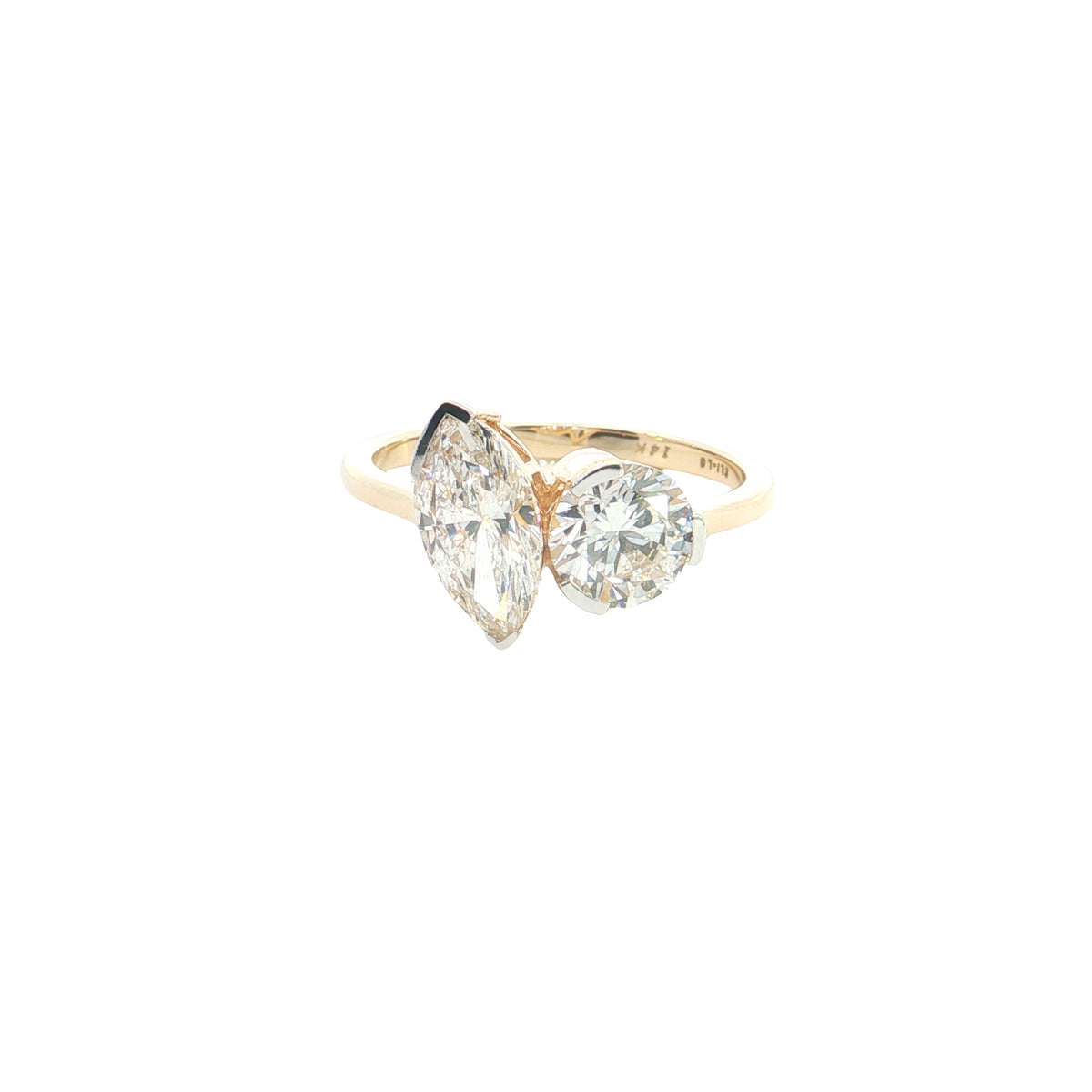 💍💎2 Ct VVS/VS Pear & Round-Cut Lab-Grown Diamond Engagement Ring | 14k Yellow Gold | Luxury Fine Jewelry 💛✨