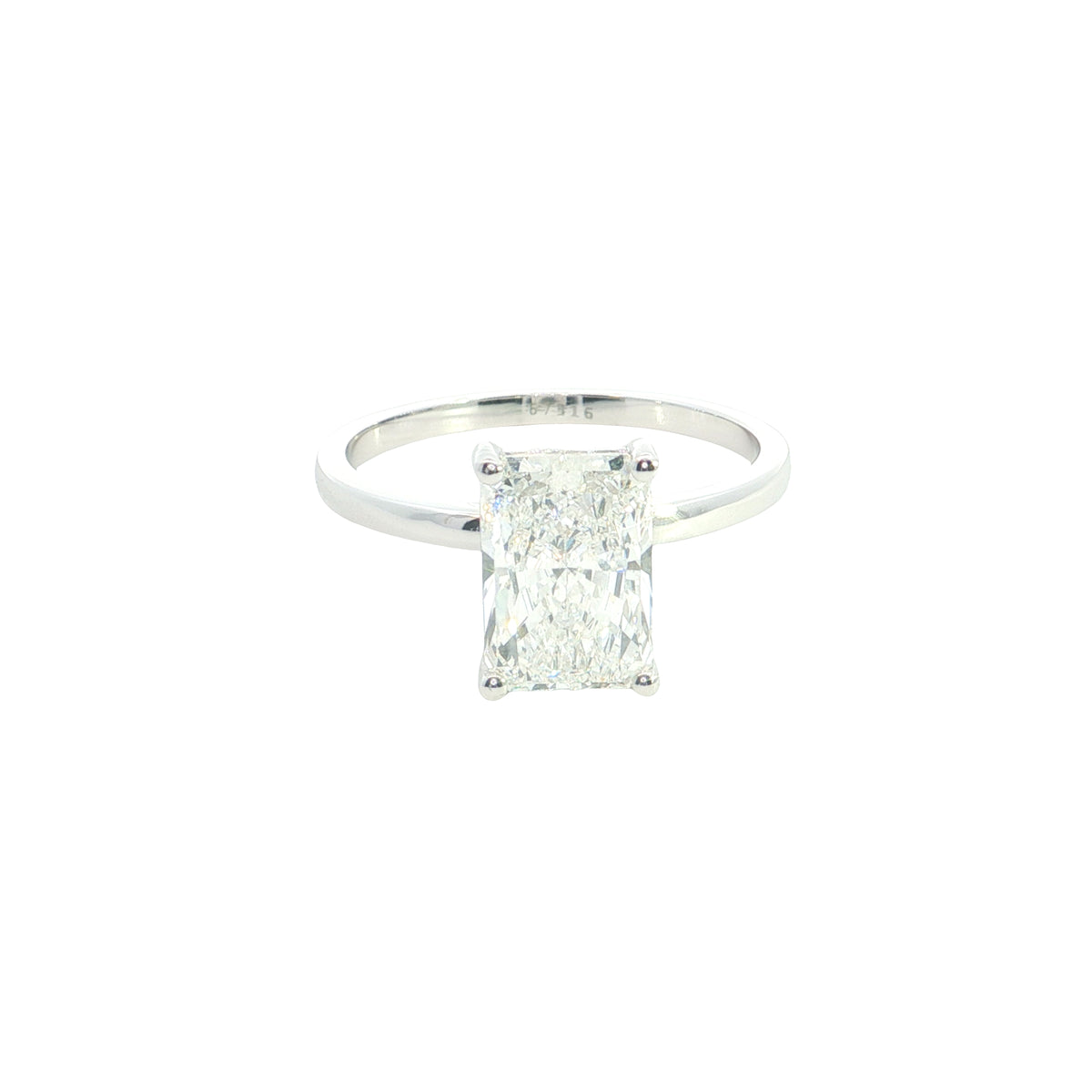 💍 2.07 Ct VVS2 IGI Certified Radiant Cut Lab-Grown Diamond Ring | 14k White / Yellow Gold | Fashion Ring ✨💎