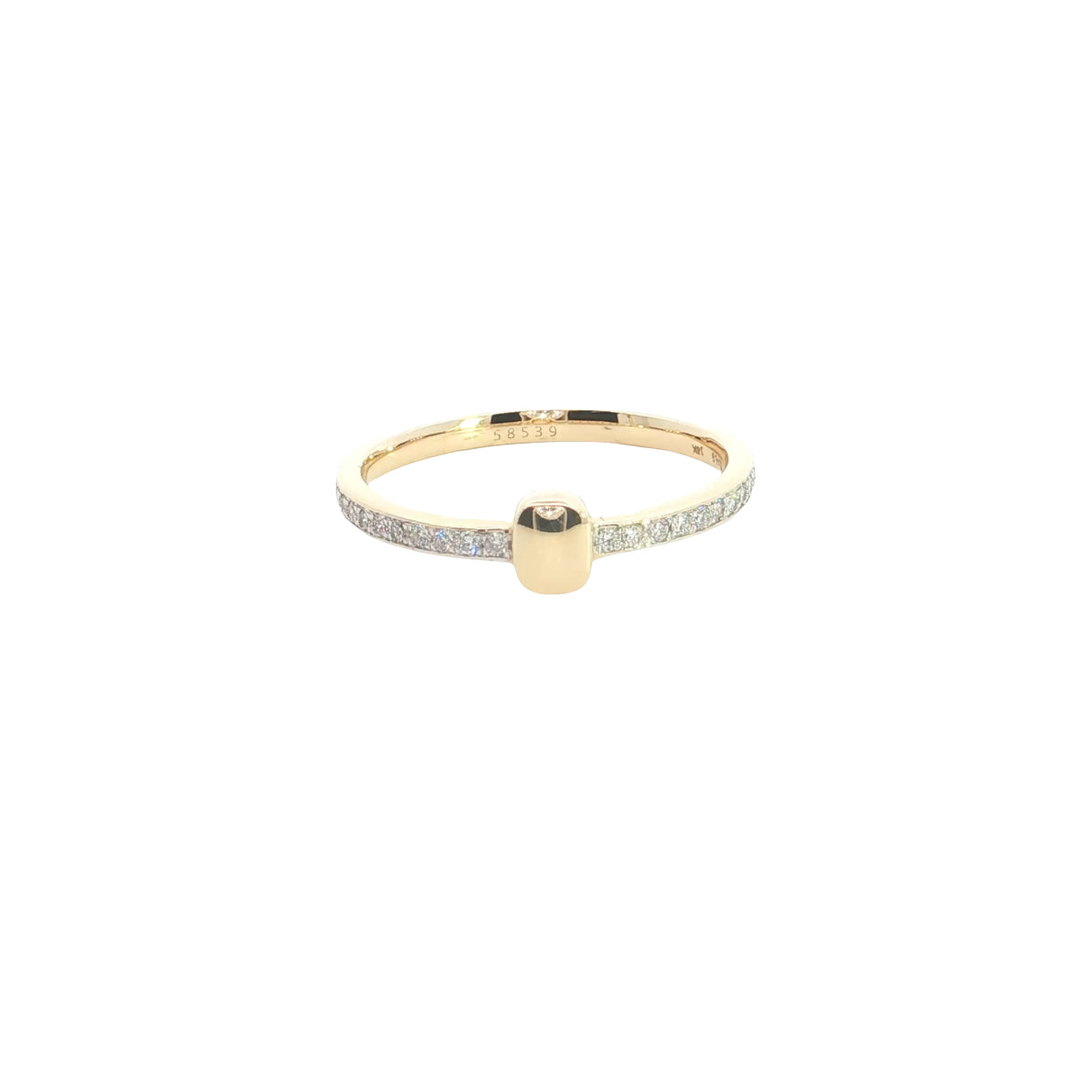 14k Yellow Gold |💎 VVS/VS Round Brilliant-Cut Lab-Grown Diamond Unique Ring | Dainty Luxury Gift for Her 💛🤍✨