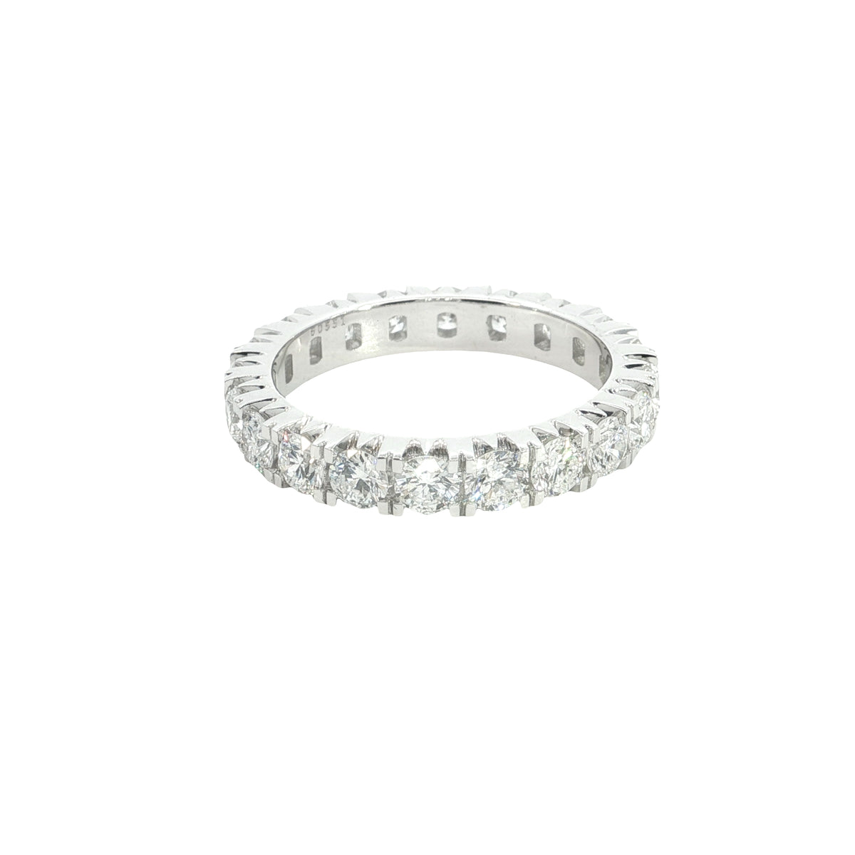 2.80 Ct Round Brilliant cut Lab grown Diamond full eternity band With 14kt White/Yellow Gold