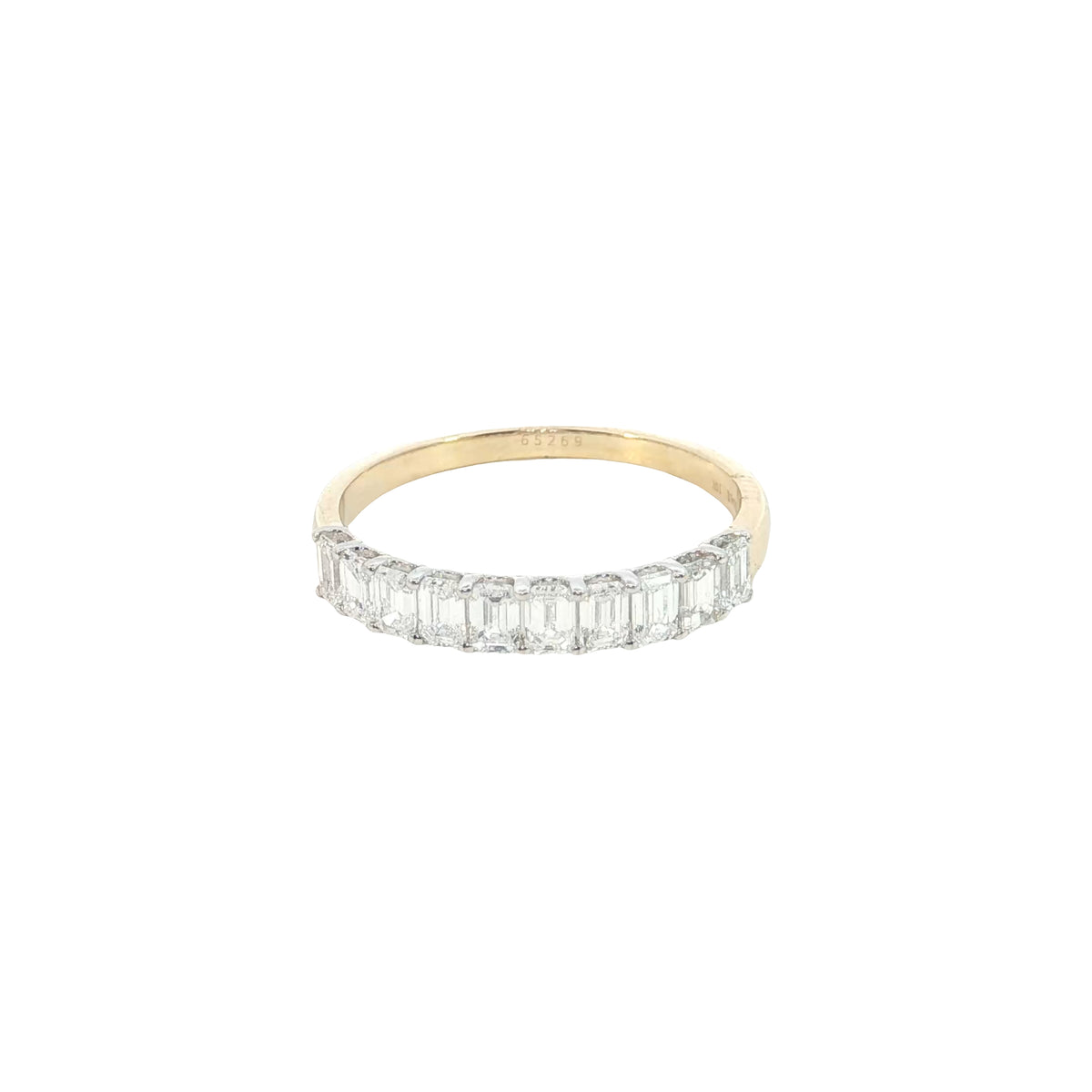 14k Yellow Gold |💍 0.75 Ct VS Emerald Cut Lab-Grown Diamond Engagement Band | Best Gift for Her 💛✨