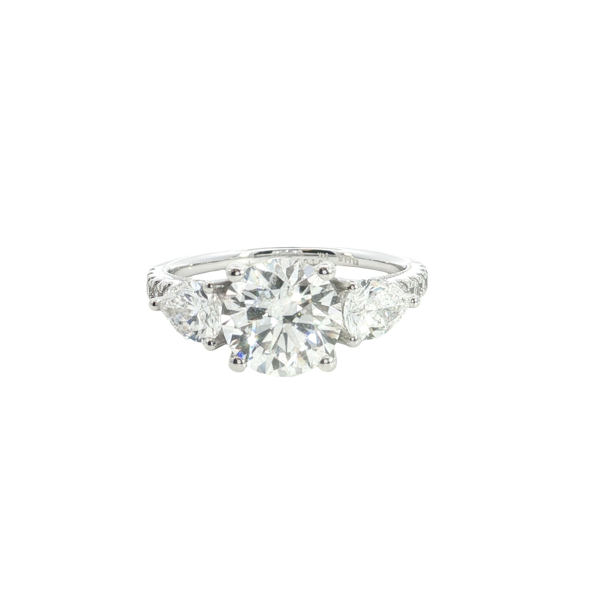 14k White Gold |💍 3.00 Ct VS Brilliant & Pear Cut Lab-Grown Diamond Engagement Ring | Best Gift for Her ✨