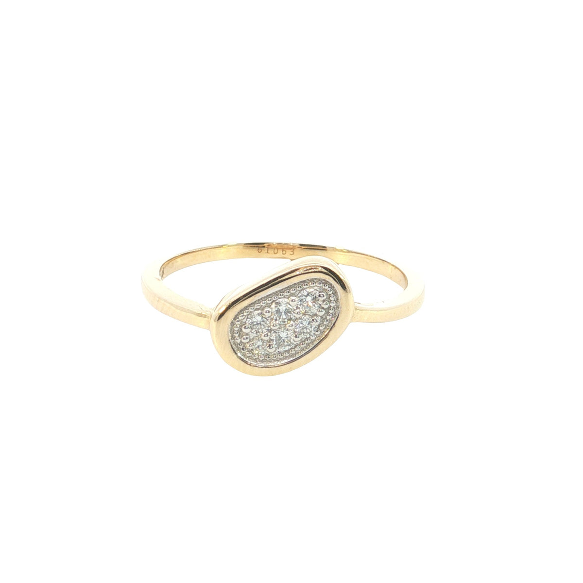 14k Yellow Gold |💎 VVS/VS Round Brilliant-Cut Lab-Grown Diamond Unique Ring | Dainty Luxury Gift for Her 💛🤍✨