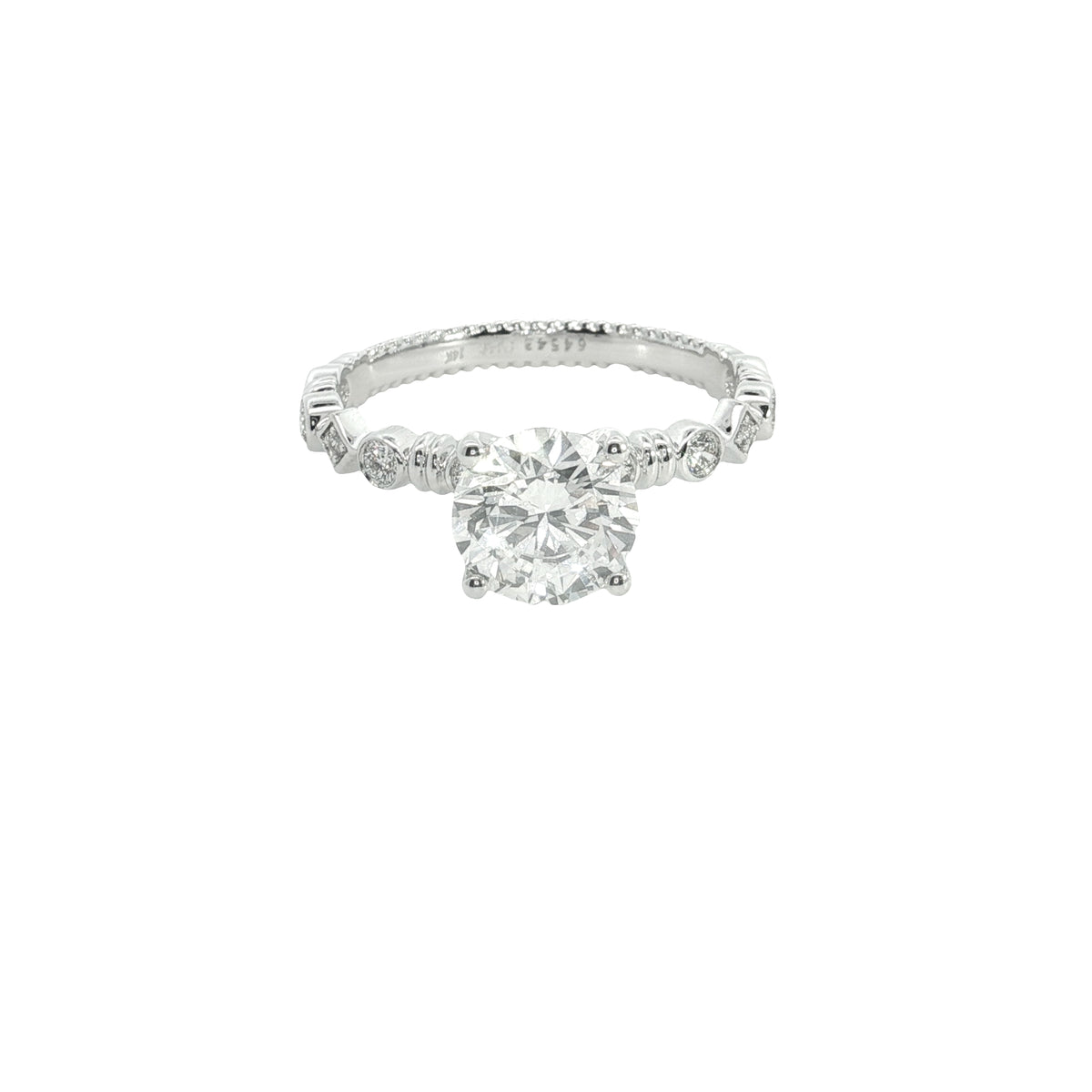 14k White/Yellow Gold |💍 1.70 Ct VS Round Brilliant Cut Lab-Grown Diamond Engagement Ring 💛🤍✨