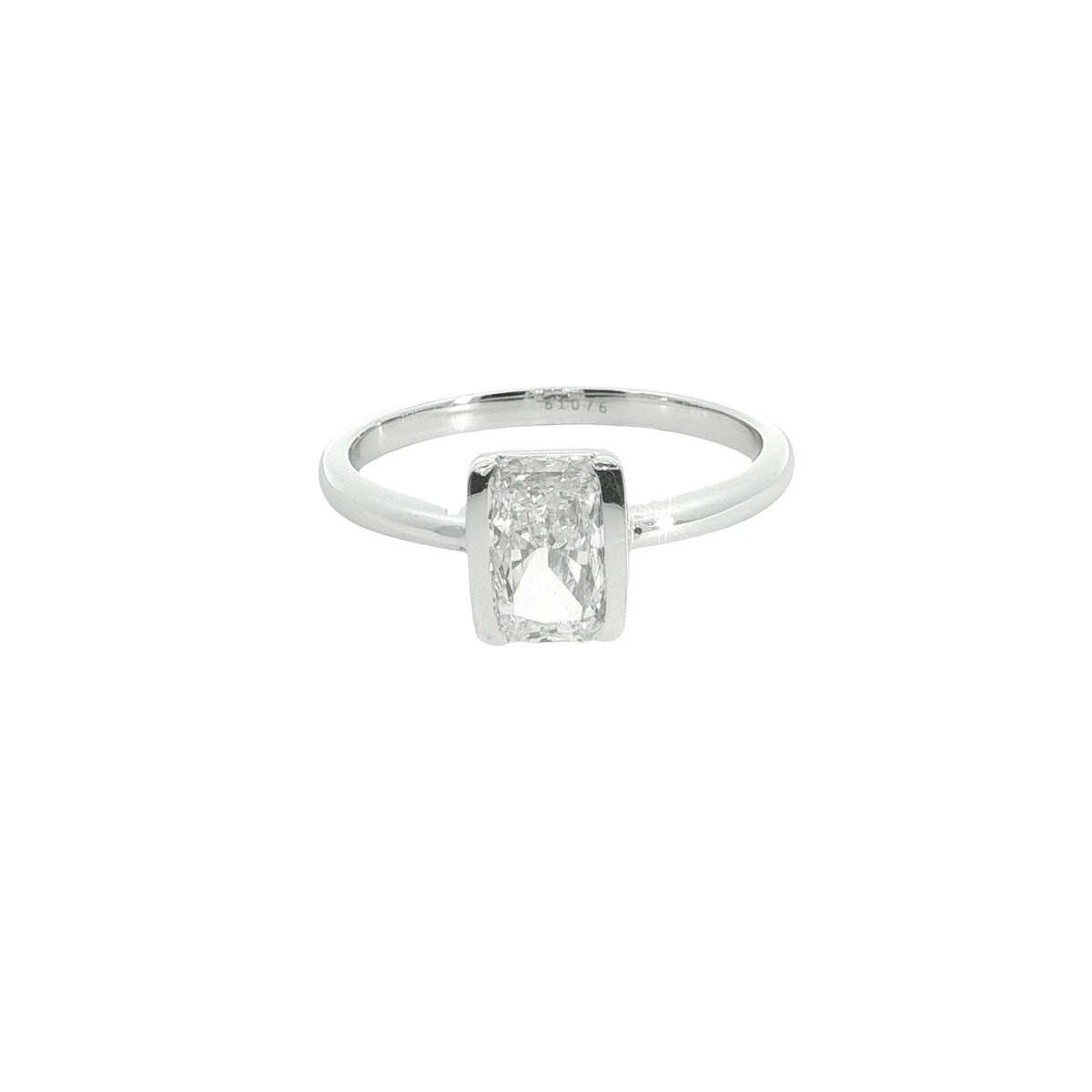 14k White Gold |💍 1 Ct VS Radiant Cut Lab-Grown Diamond Engagement Ring 💛🤍✨