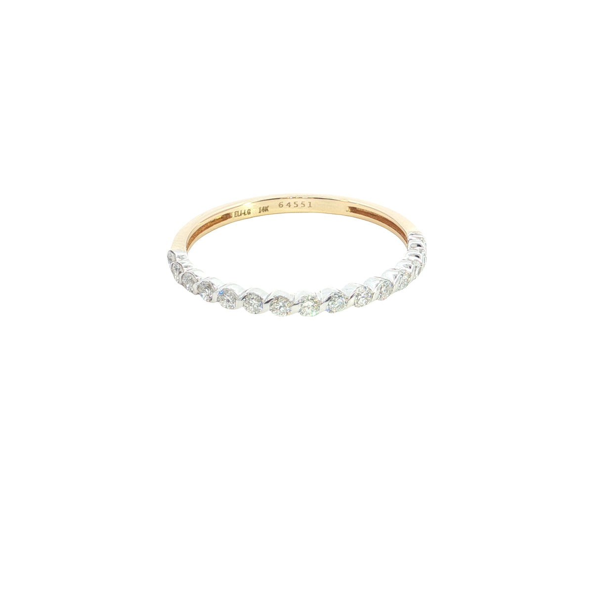 14k Yellow Gold |💍 0.35 Ct VVS Round Brilliant Cut Lab-Grown Diamond Band  💛🤍✨