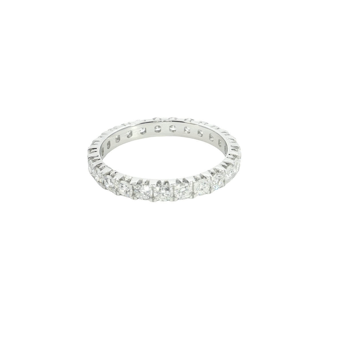 1.40 Ct Round brilliant cut Lab grown Diamond full eternity band With 14kt White Gold