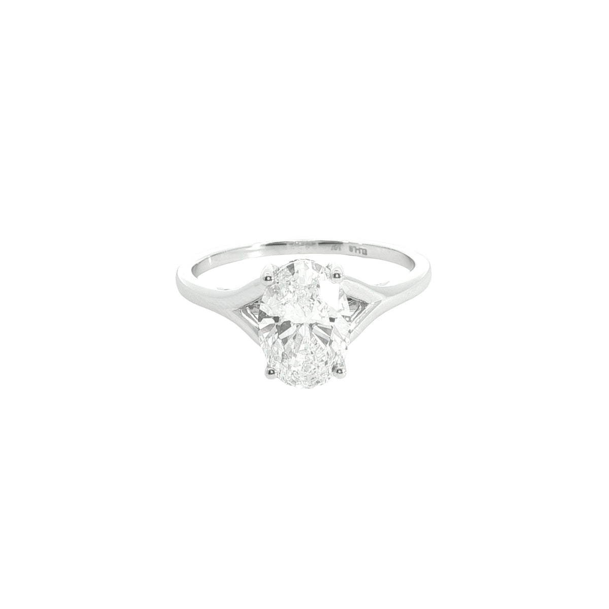 14k White Gold |💍💎 1.65 Ct IGI Certified Oval & Round Cut Lab-Grown Diamond Hiden Halo Ring | Engagement Ring | Elegant Fine Jewelry 💖