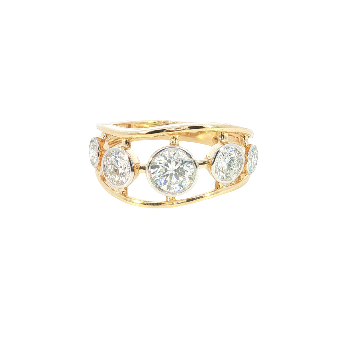 14k White/Yellow Gold |💍 1.25 Ct VVS Round Brilliant Cut Lab-Grown Diamond Engagement Ring | Fashion Ring ✨💎