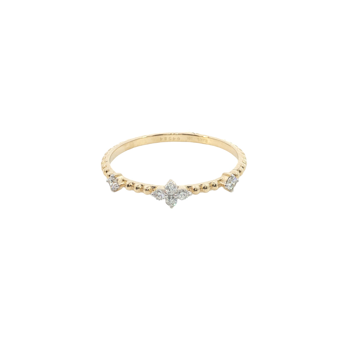 14k Yellow Gold |💍 0.12 Ct VS Round Brilliant Cut Lab-Grown Diamond Band | Luxury Diamond Band 💛✨