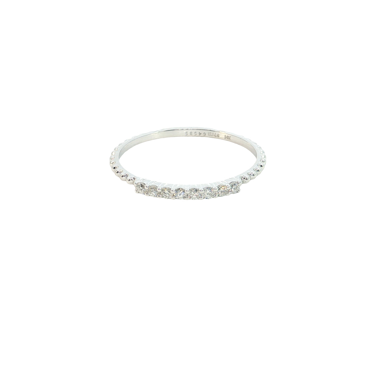 14k White/Yellow Gold |💍0.15 ct VS Round Brilliant Cut Lab-Grown Diamond Band | Stackable Fine Jewelry💛✨