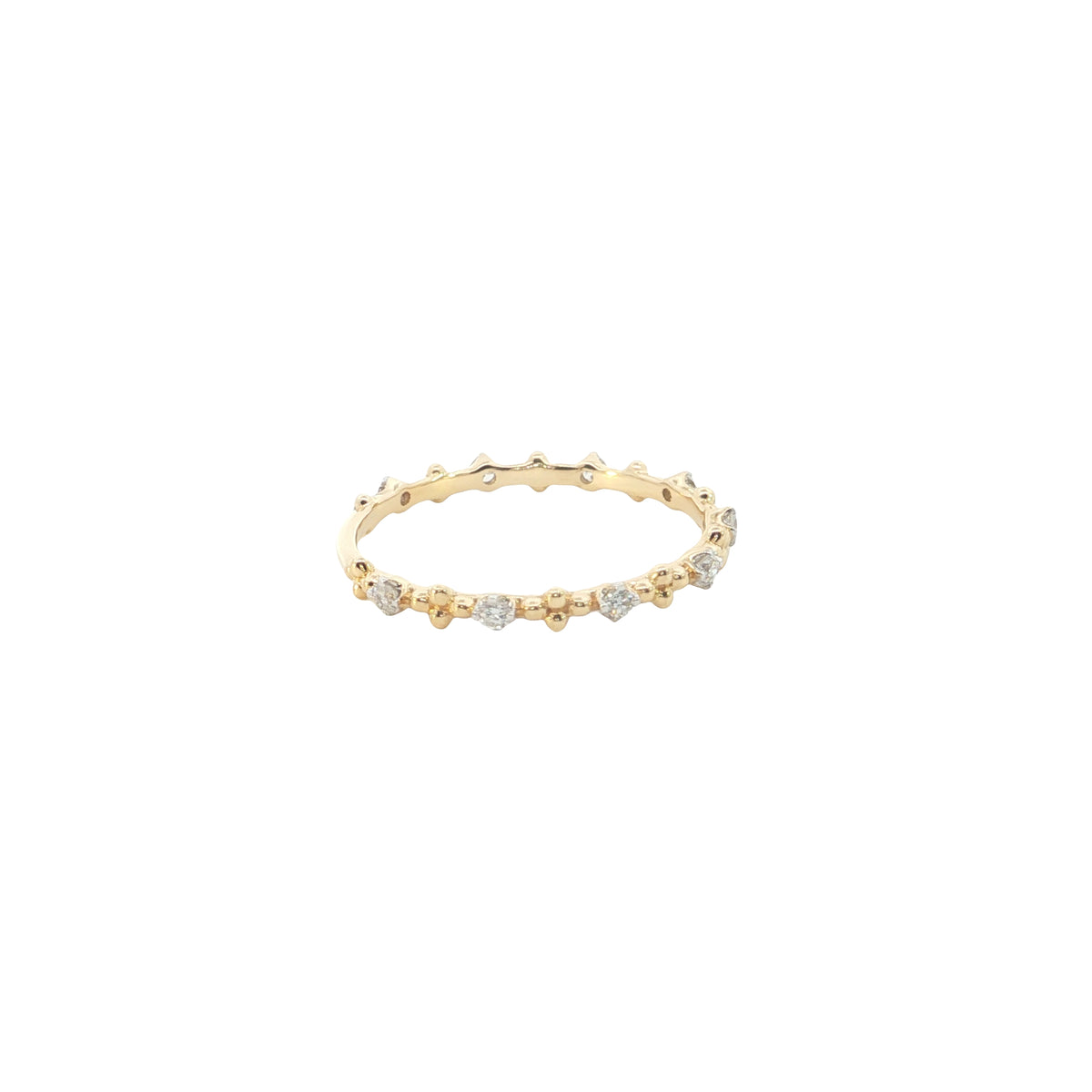 💍 0.16 Ct Round Brilliant Diamond Eternity Style Stackable Band | 14k White / Yellow Gold | Fashion Ring ✨💎