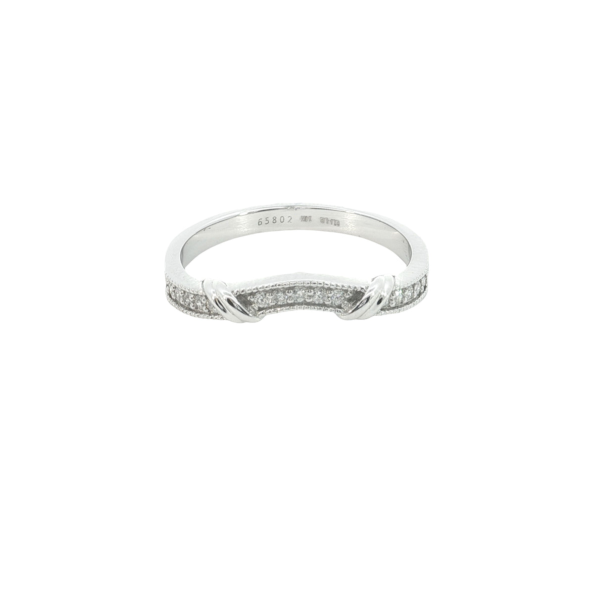14k White Gold |💍0.15 Ct VVS Round Brilliant Cut Lab-Grown Diamond Band | Stackable Fine Jewelry 🤍✨