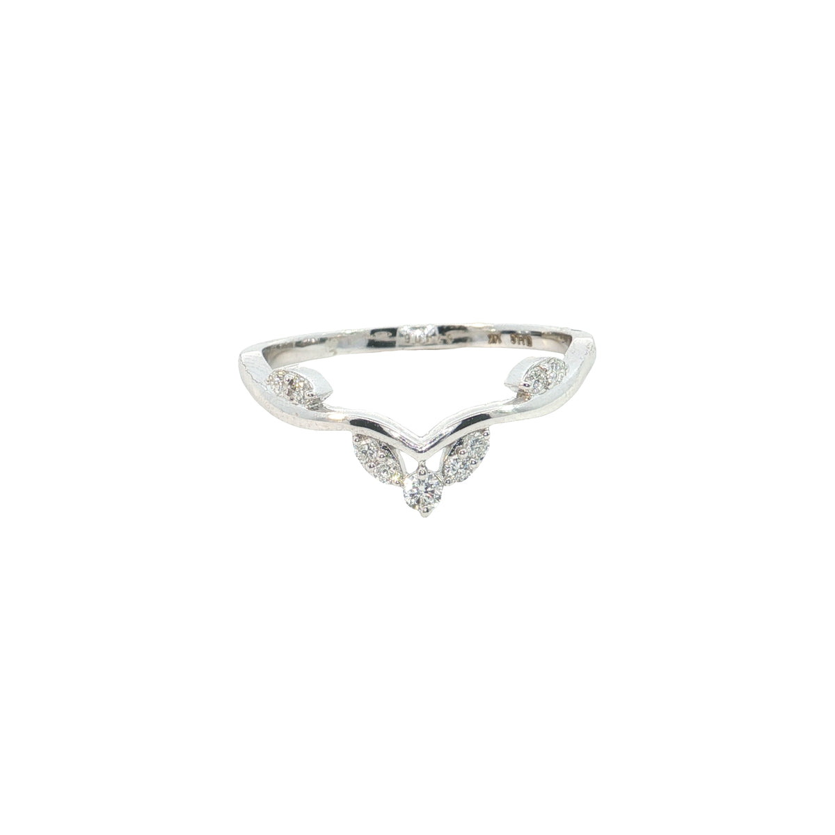 💍 VS Lab-Grown Diamond Engagement Band | 14k White Gold | 0.15 Ct Diamond | Best Gift for Her 🤍✨