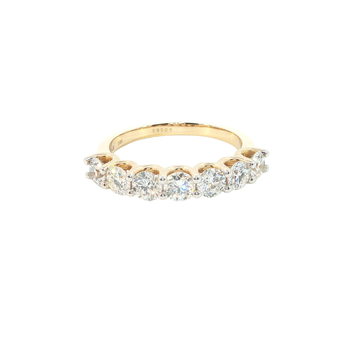 14k Yellow Gold |💍1.50 Ct VS Round Brilliant Cut Lab-Grown Diamond Band |Luxury Stackable Fine Jewelry💛✨