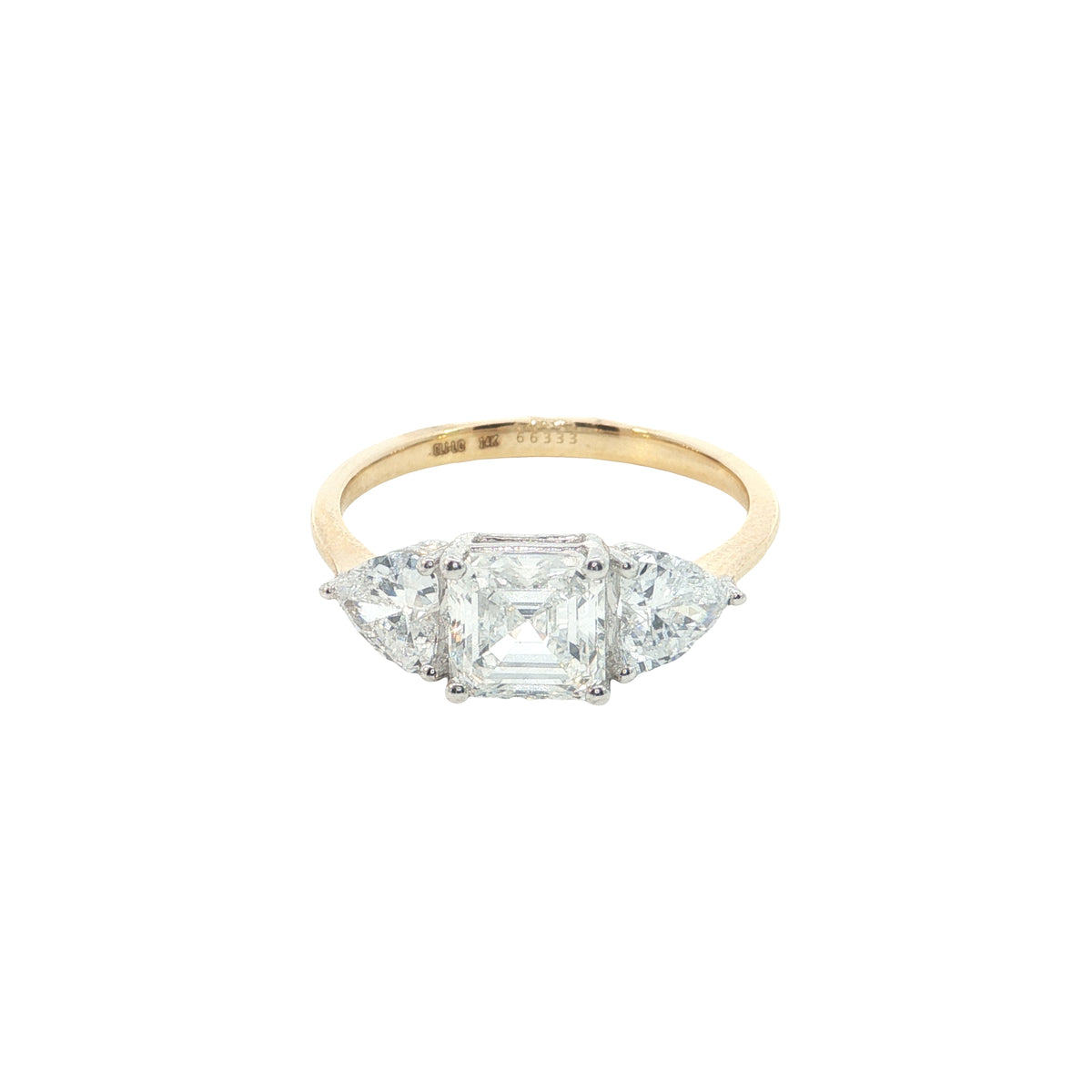 14k Yellow Gold |💍 2.10-2.20 Ct VS Asscher Cut Lab-Grown Diamond Engagement Ring | Luxury Fine Jewelry 💛✨