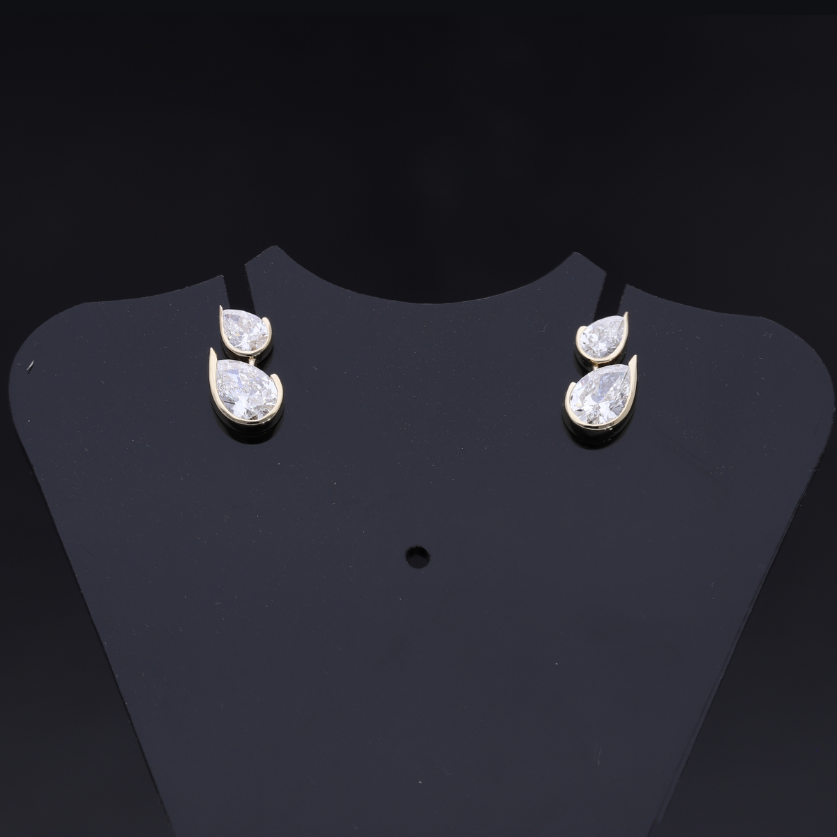 1.90 Ct Pear Cut Lab-Grown Diamond Drop Earrings | 14k Yellow / White / Rose Gold