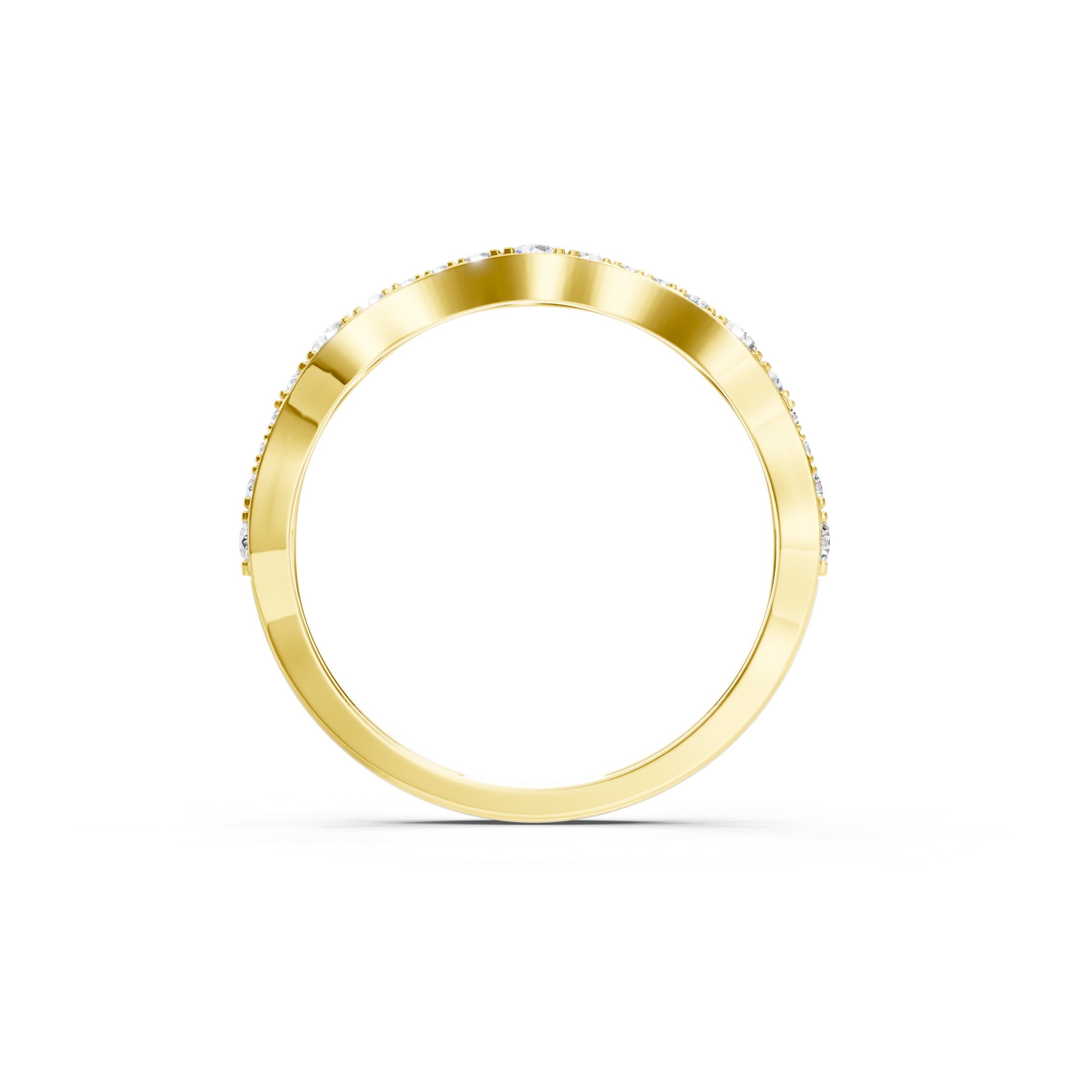0.40ct Curved Lab Grown Diamond Stacking  Wedding Band Gift for her 