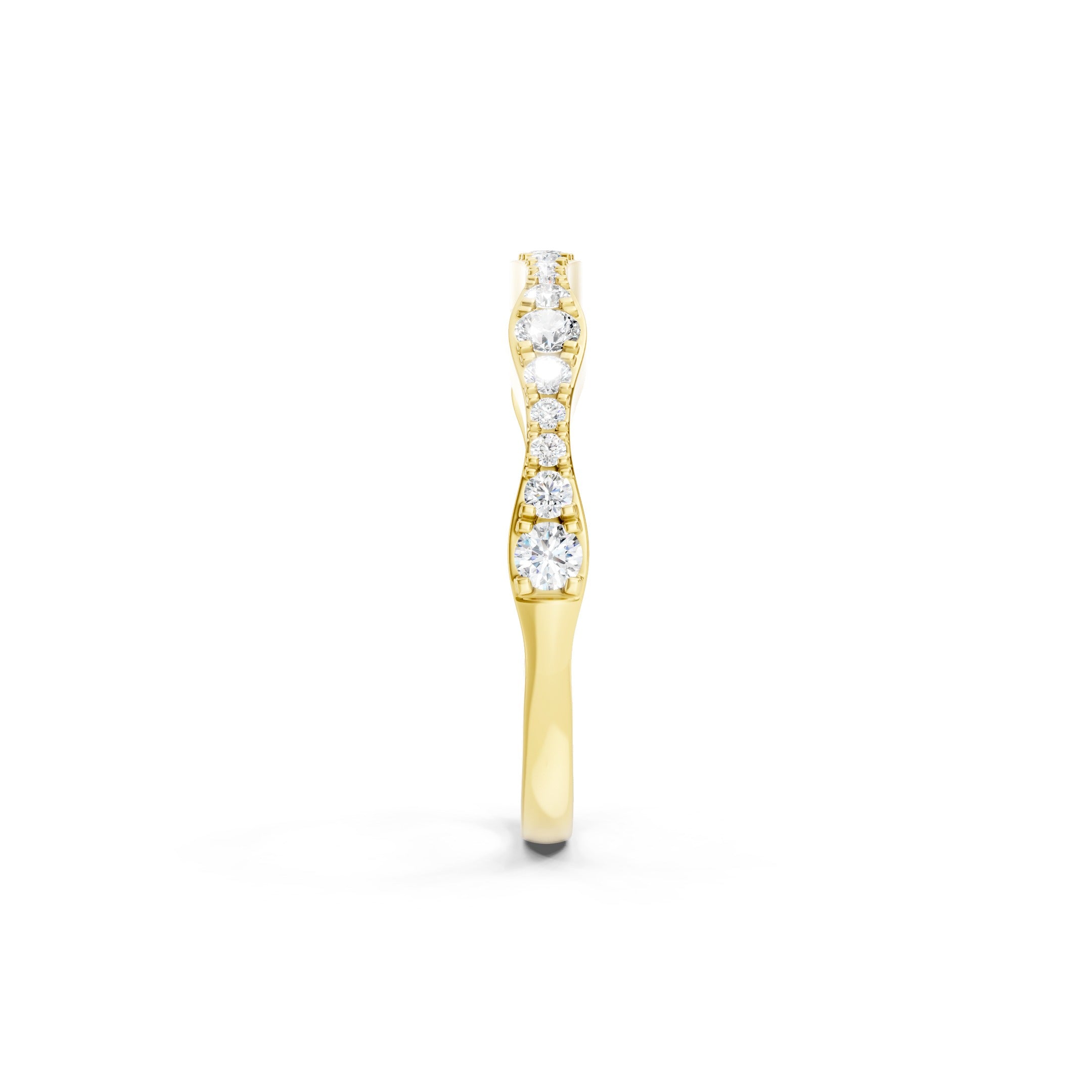 0.40ct Curved Lab Grown Diamond Stacking  Wedding Band Gift for her 
