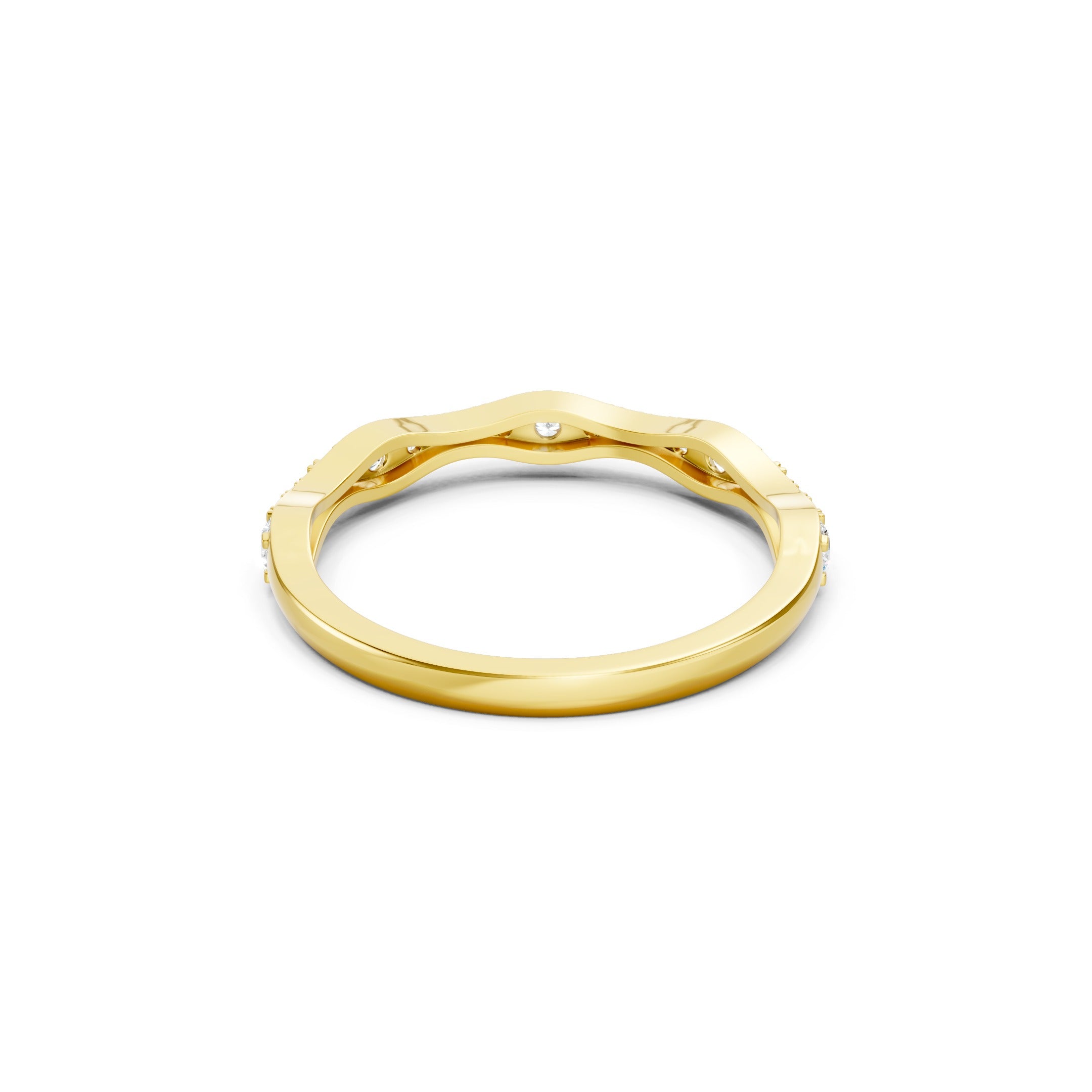 0.40ct Curved Lab Grown Diamond Stacking  Wedding Band Gift for her 