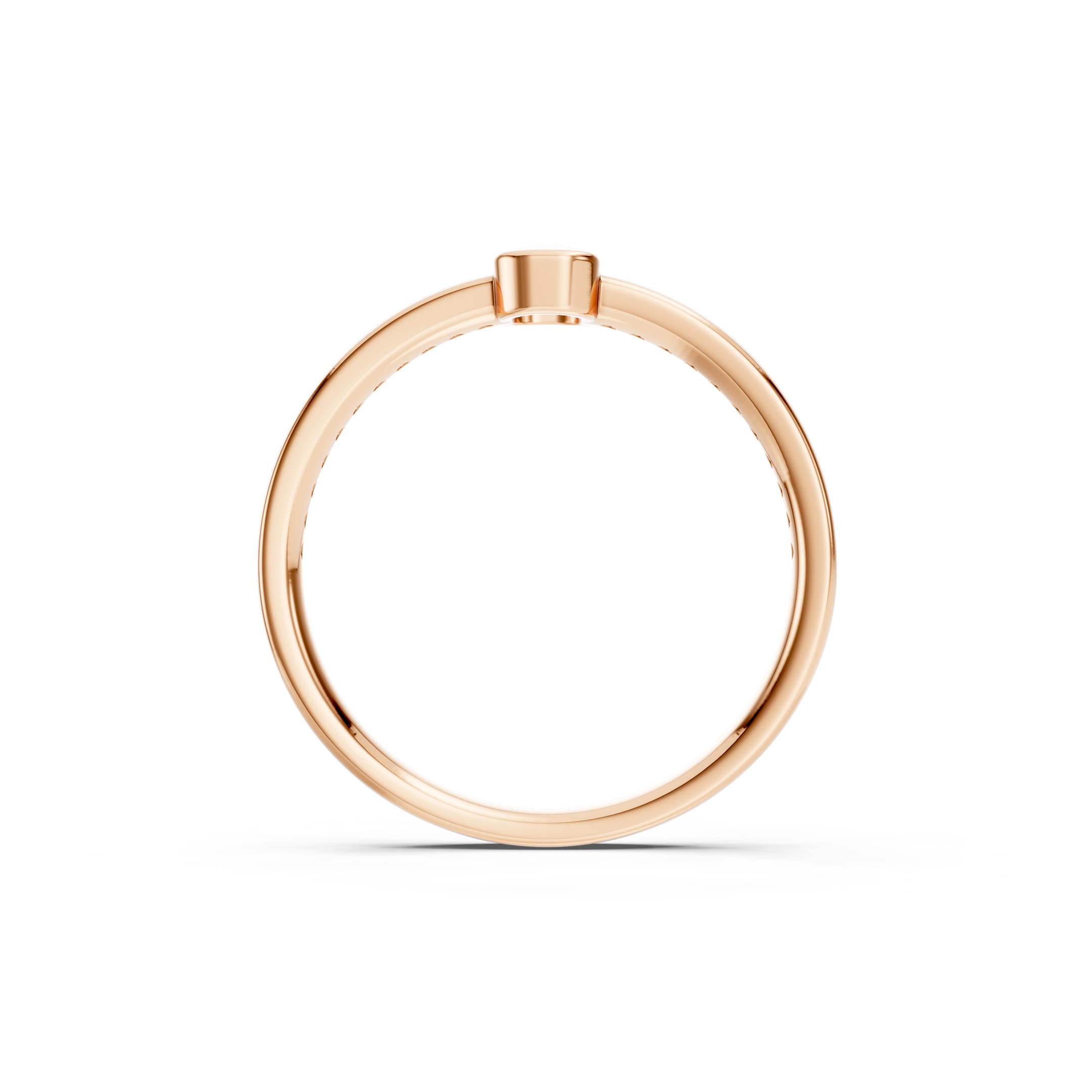 0.20 CT Round Lab Grown Diamond Minimalist Stackable Ring
