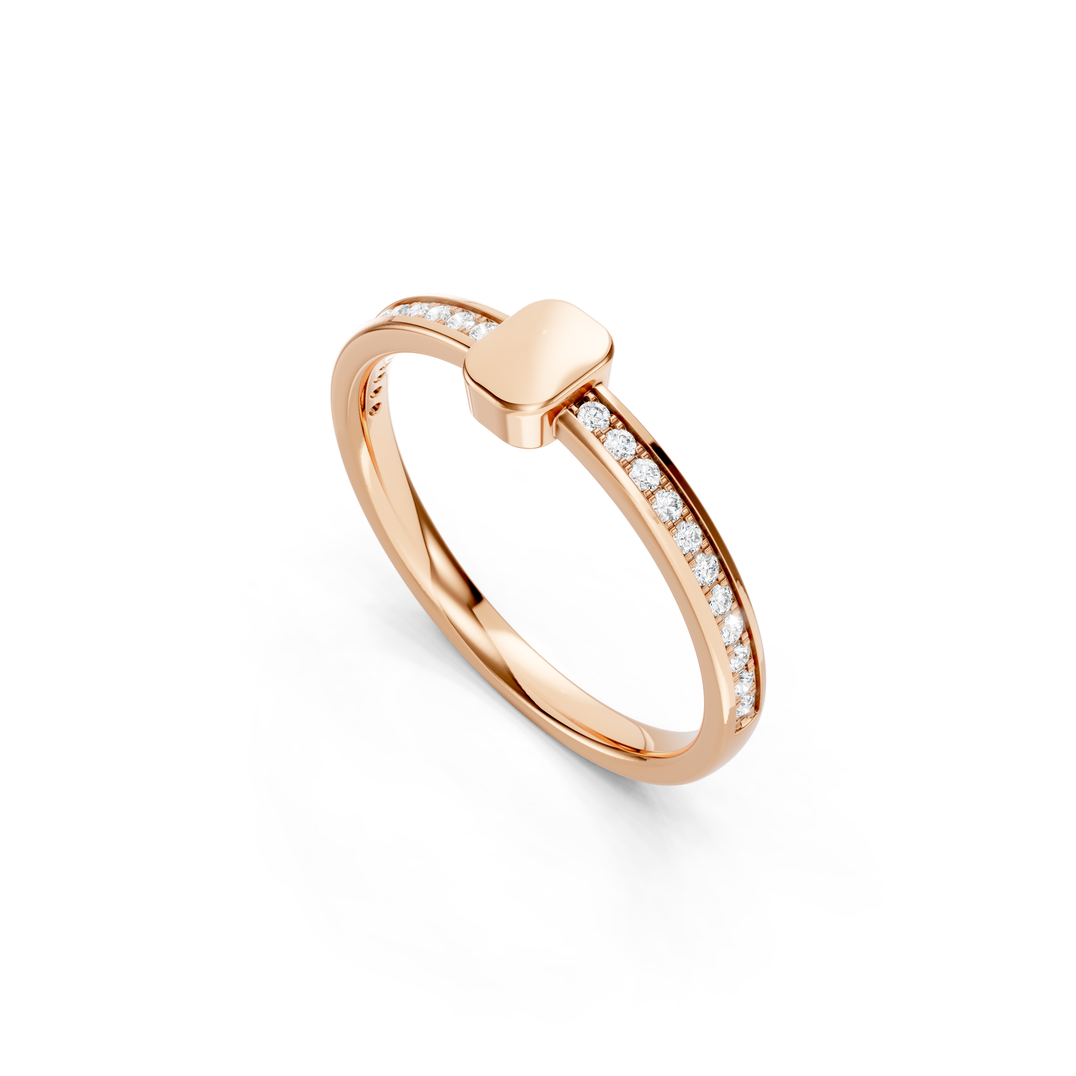0.20 CT Round Lab Grown Diamond Minimalist Stackable Ring