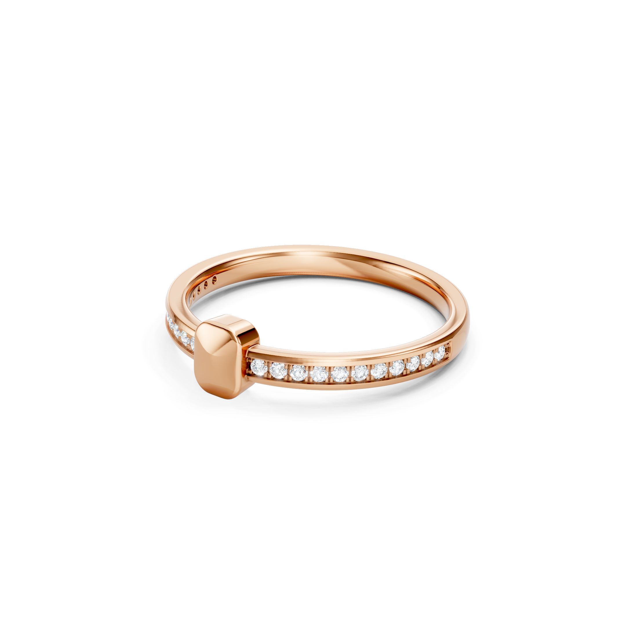0.20 CT Round Lab Grown Diamond Minimalist Stackable Ring