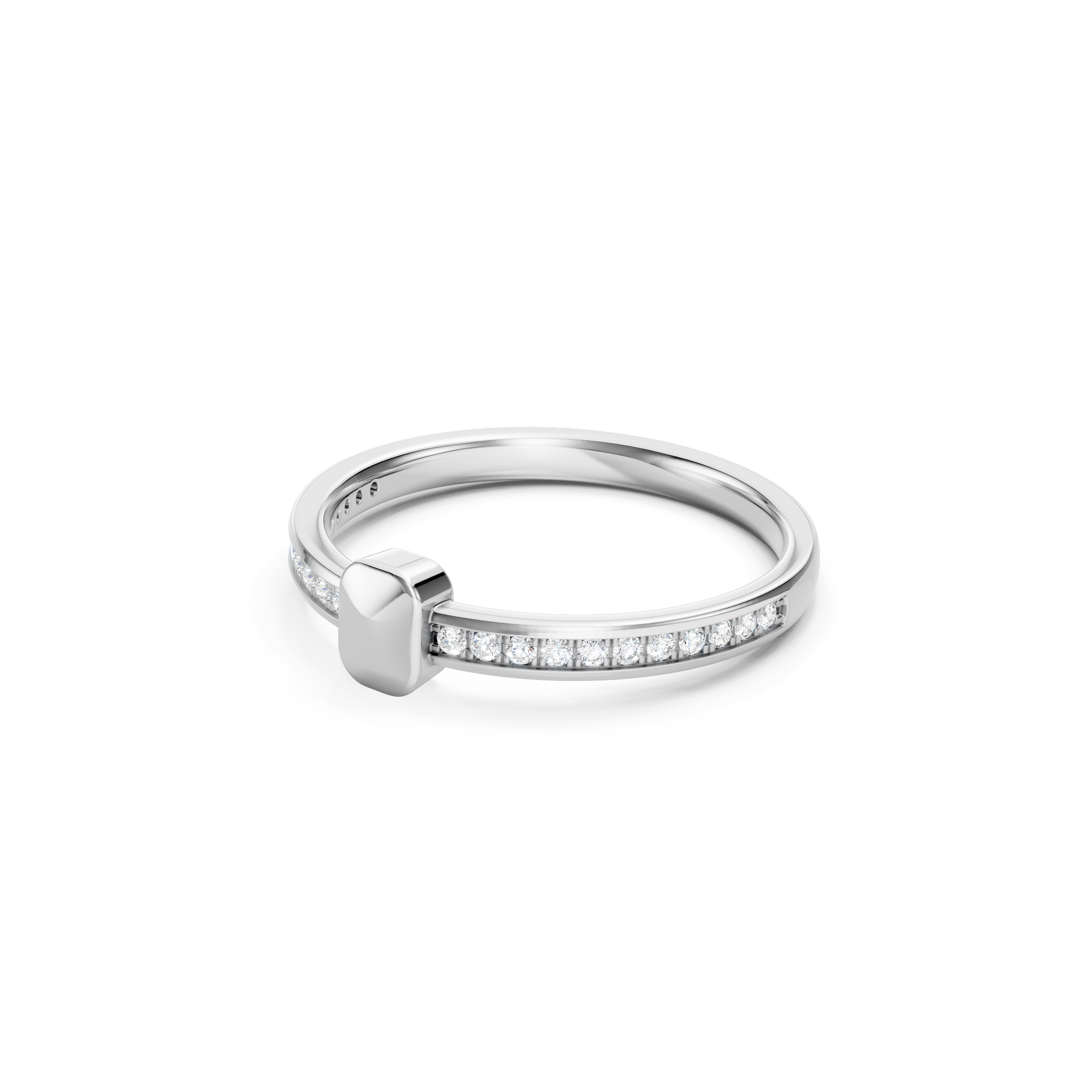 0.20 CT Round Lab Grown Diamond Minimalist Stackable Ring