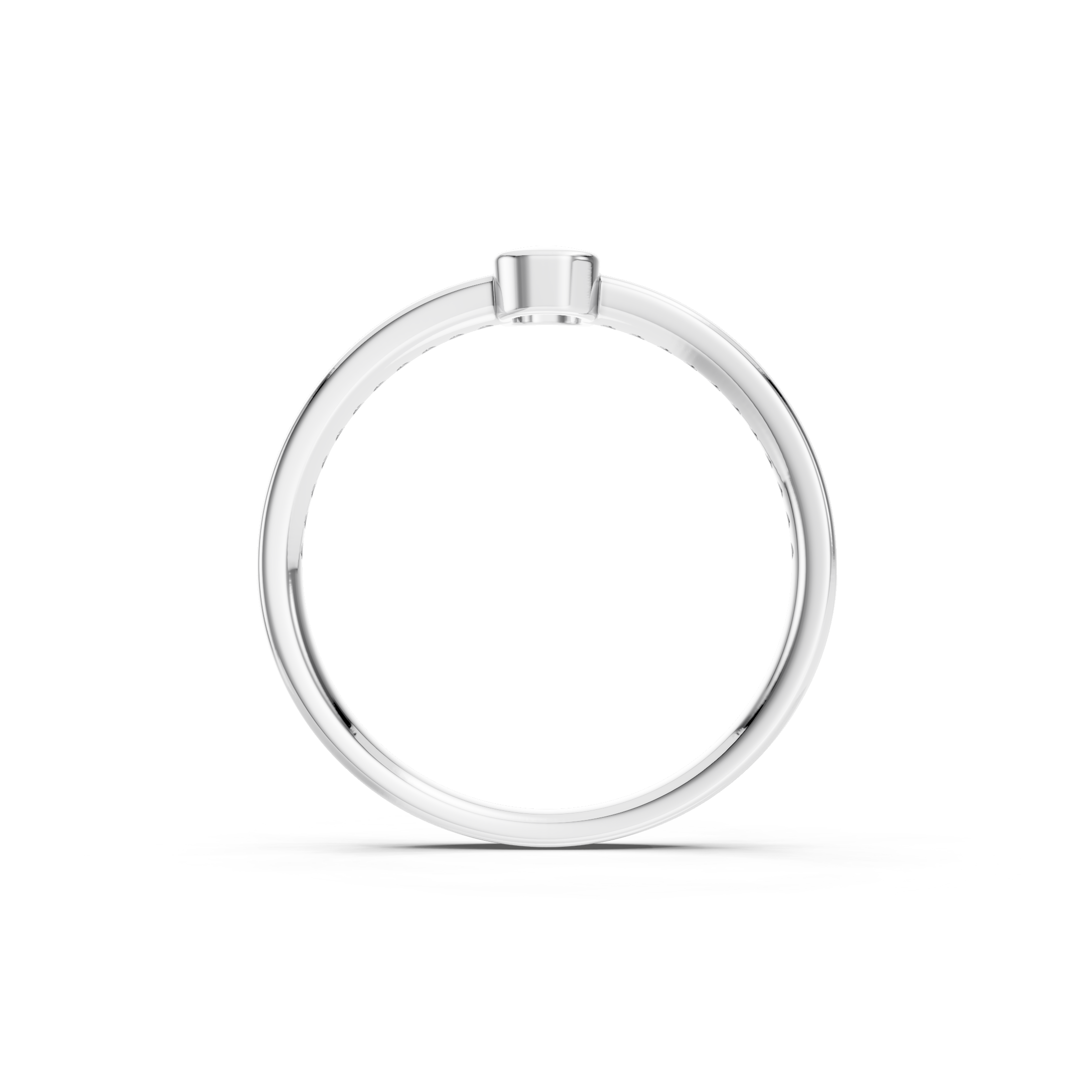 0.20 CT Round Lab Grown Diamond Minimalist Stackable Ring