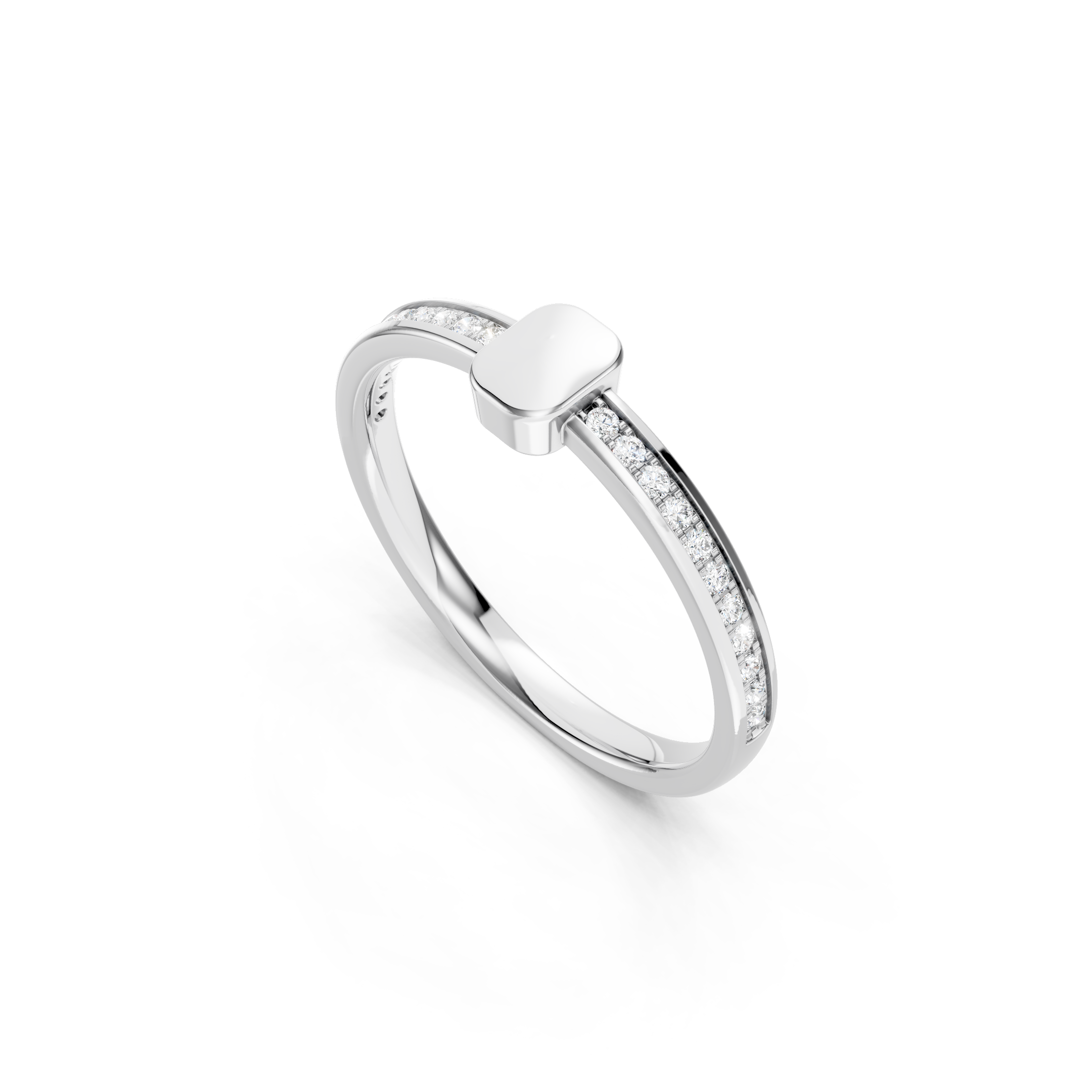 0.20 CT Round Lab Grown Diamond Minimalist Stackable Ring