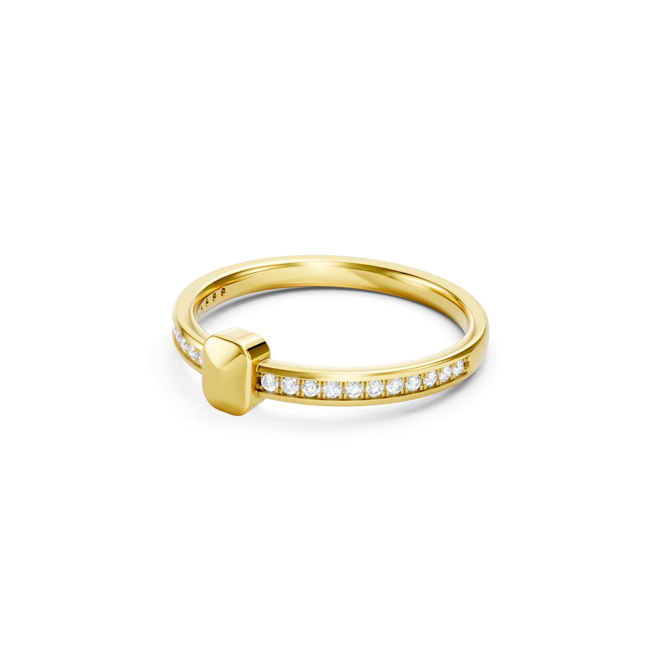 0.20 CT Round Lab Grown Diamond Minimalist Stackable Ring