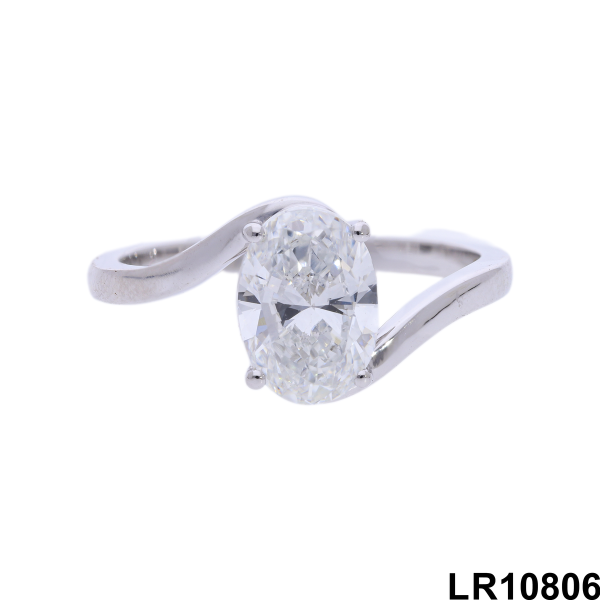💍1.73Ct Elegant Bypass Oval Cut Lab-Grown Diamond Ring | 14k Gold Fashion Statement ✨💎