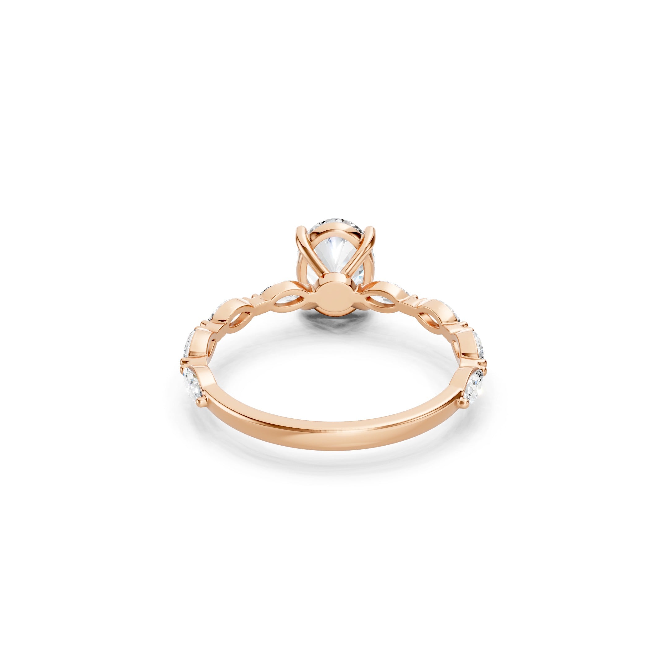 1.50 CT Oval Cut Lab Grown Diamond Engagement Ring