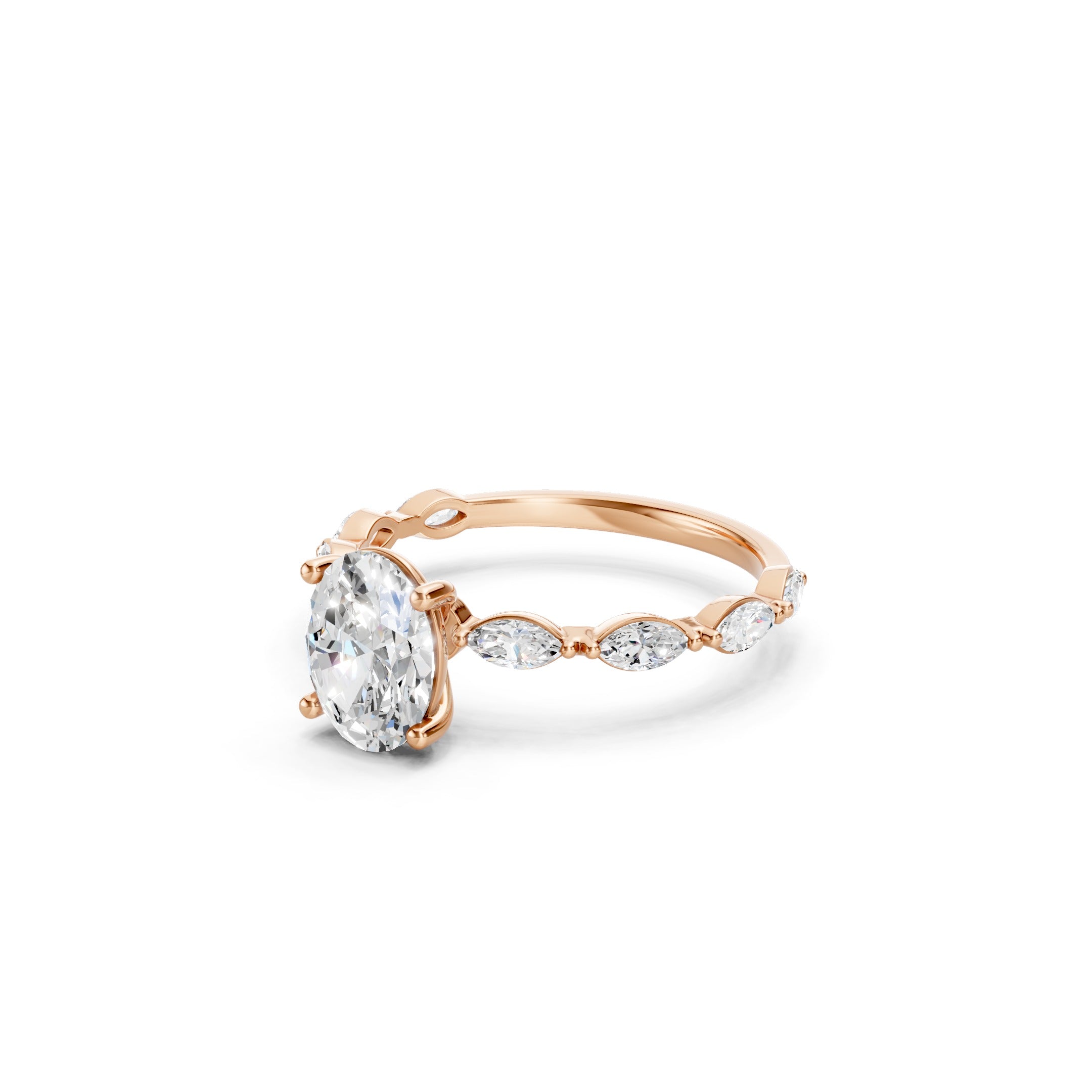1.50 CT Oval Cut Lab Grown Diamond Engagement Ring