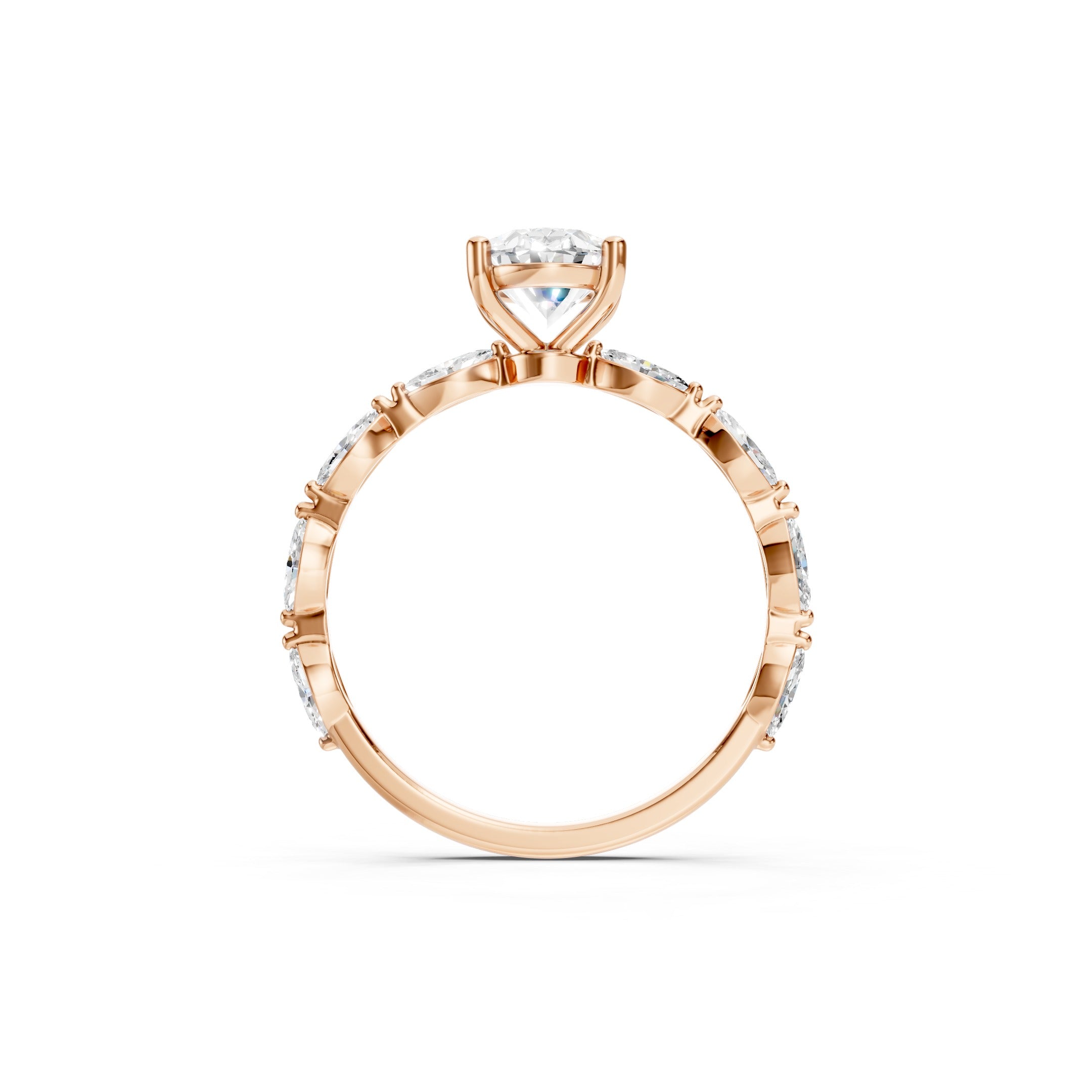 1.50 CT Oval Cut Lab Grown Diamond Engagement Ring