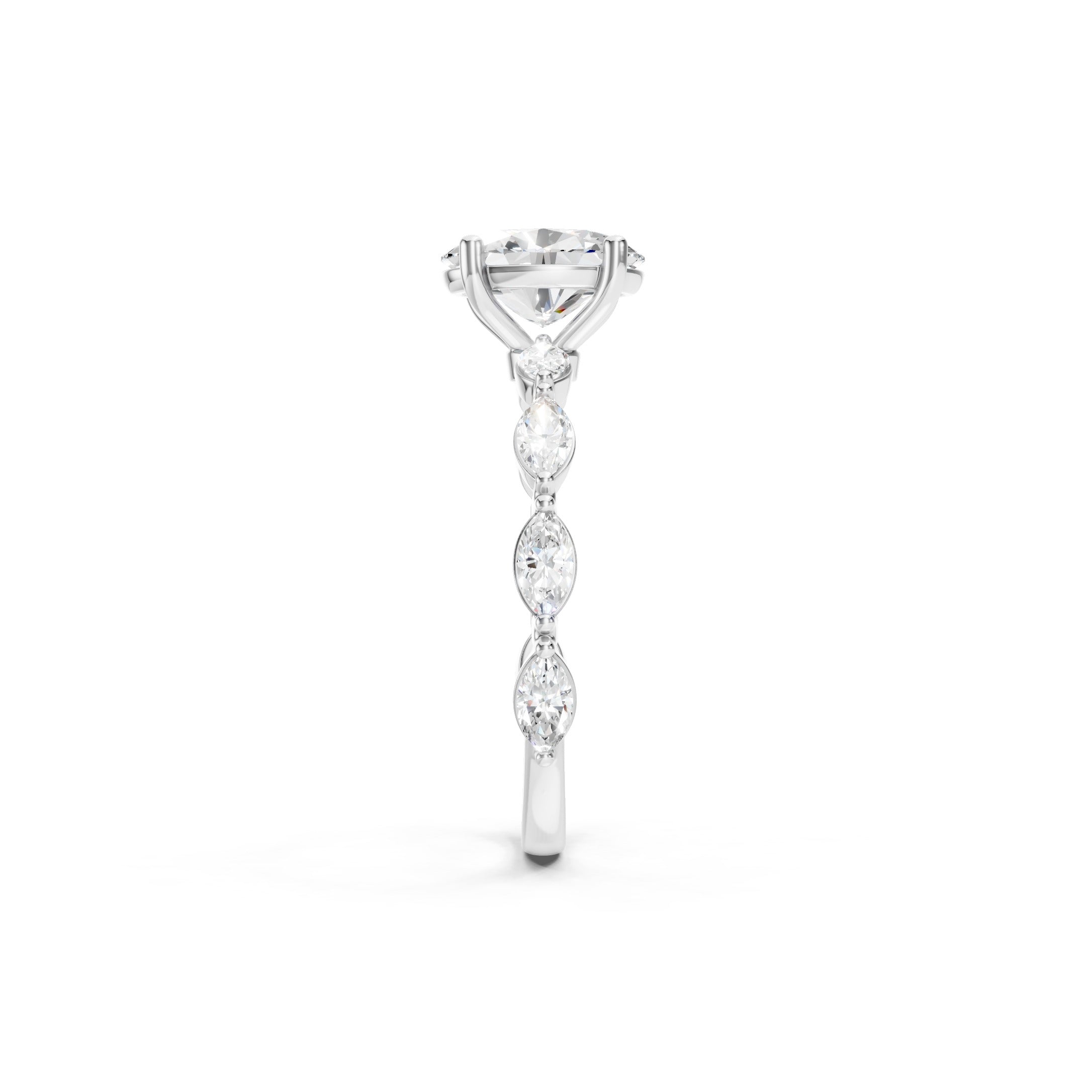 1.50 CT Oval Cut Lab Grown Diamond Engagement Ring