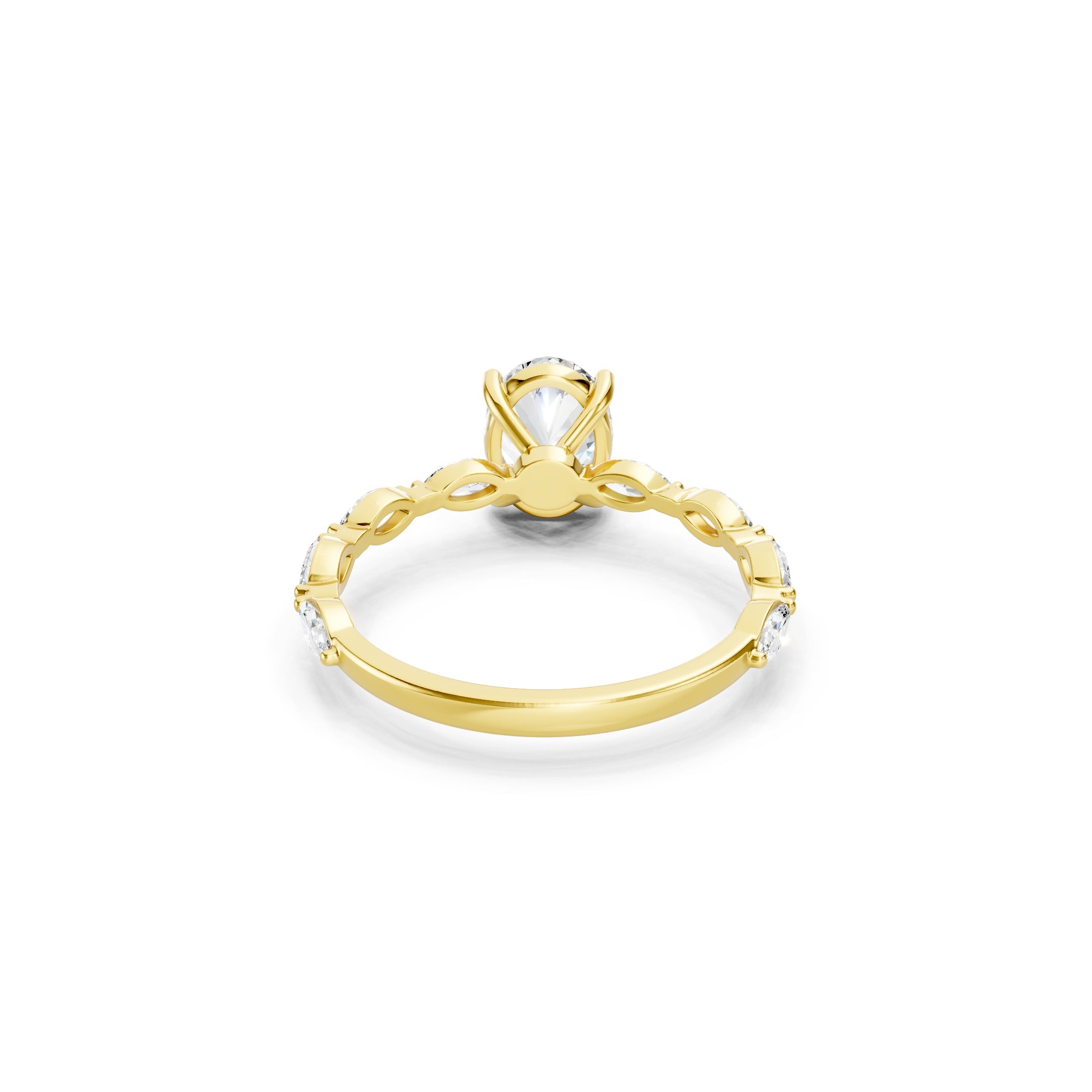 1.50 CT Oval Cut Lab Grown Diamond Engagement Ring