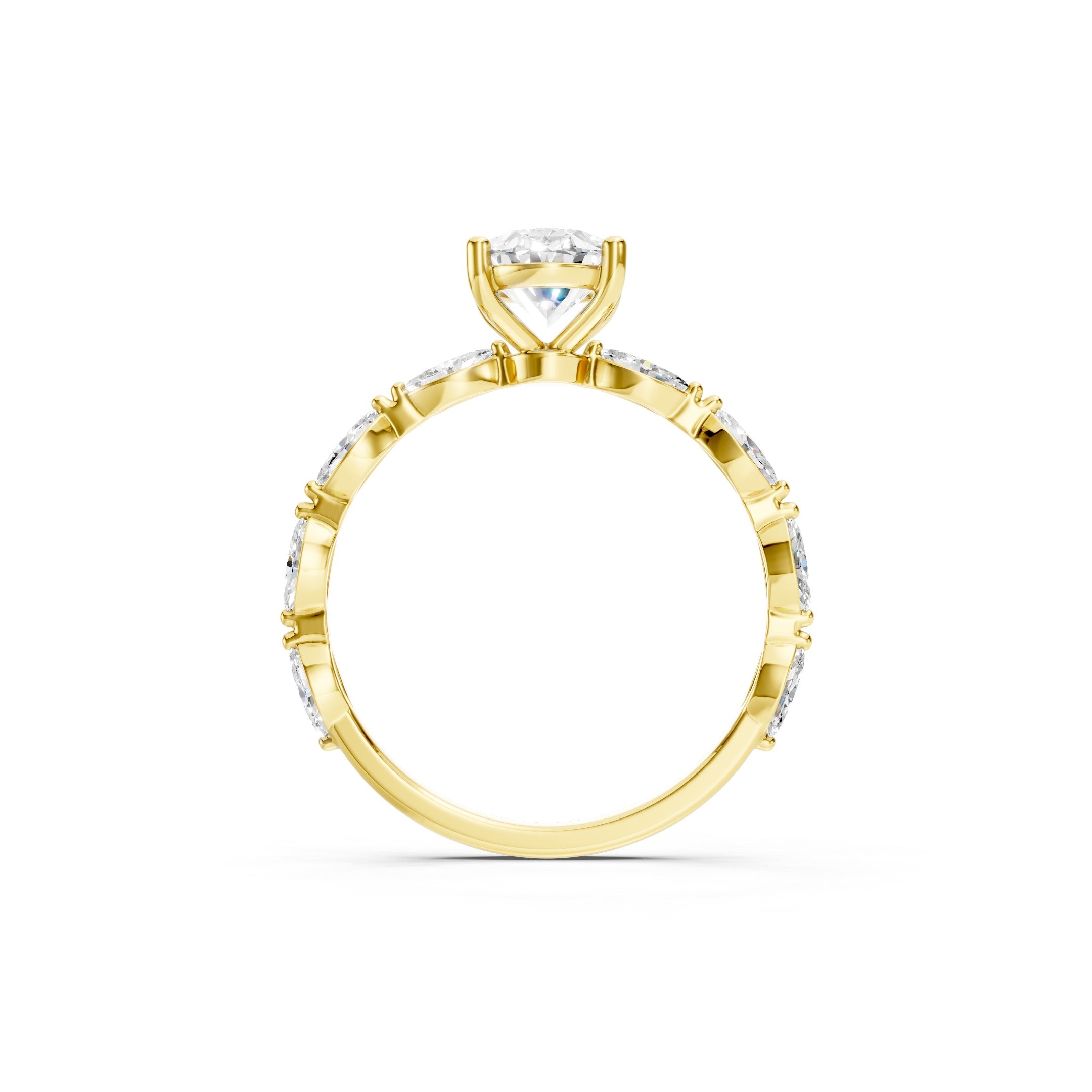 1.50 CT Oval Cut Lab Grown Diamond Engagement Ring