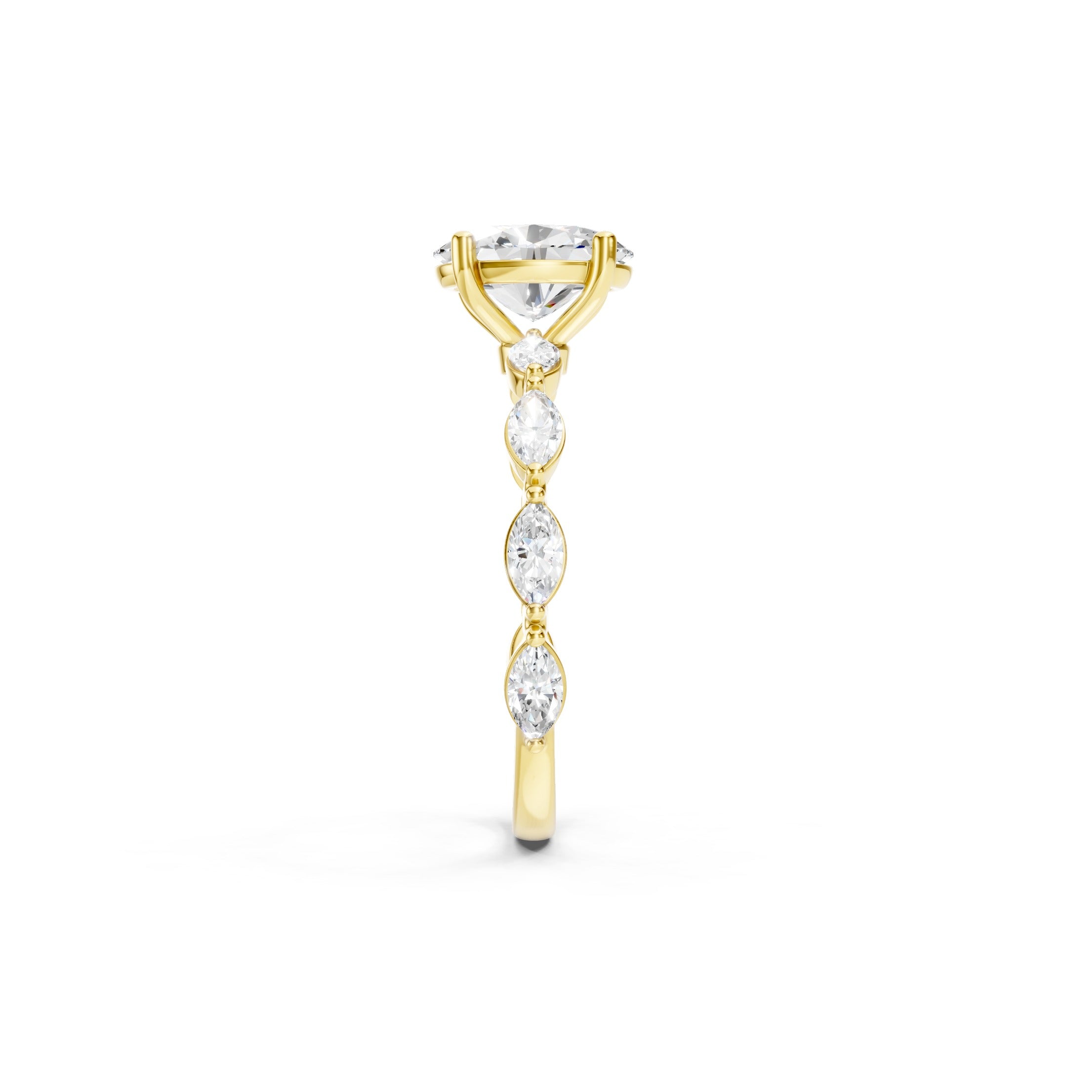 1.50 CT Oval Cut Lab Grown Diamond Engagement Ring