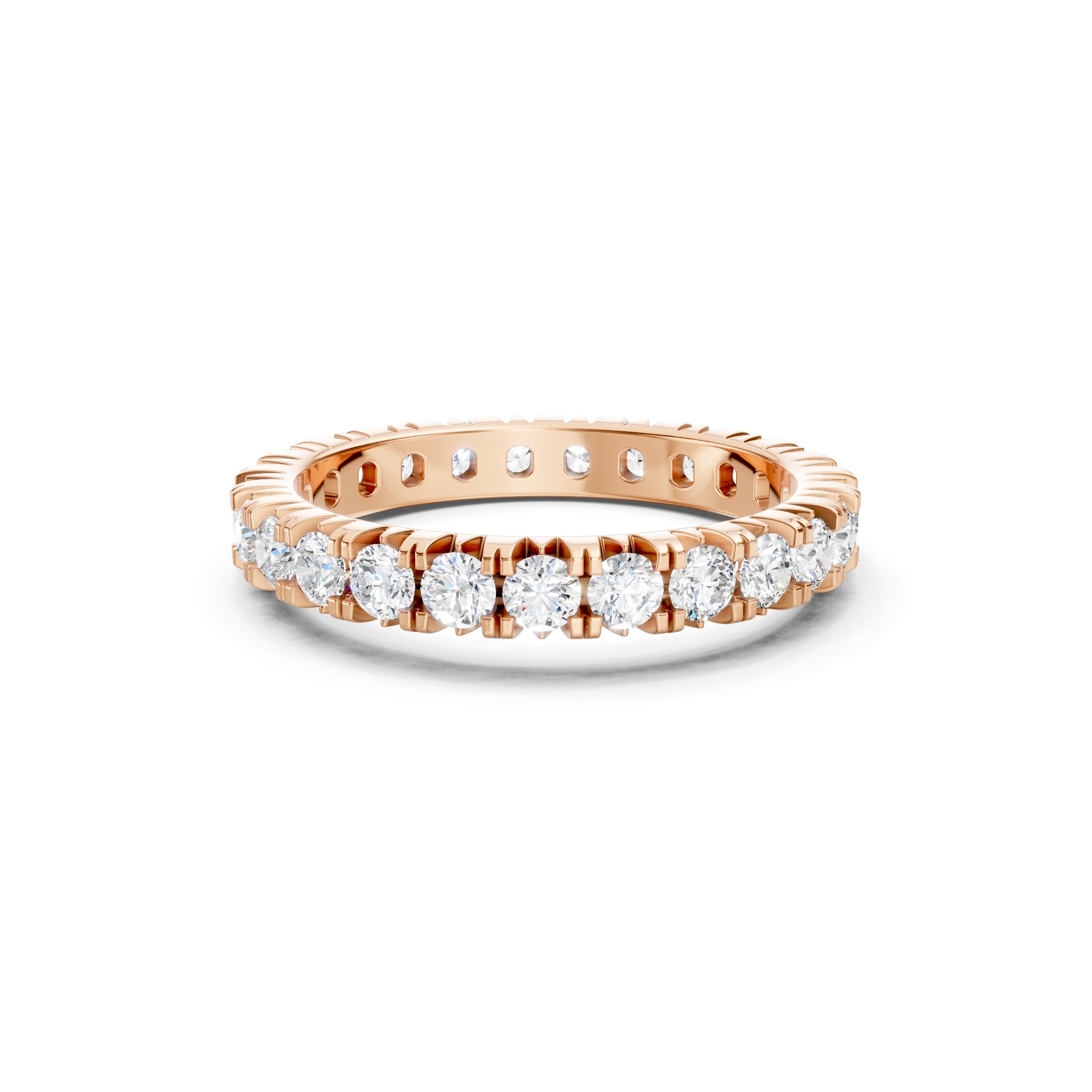 1.50 CT  Lab Grown Diamond Eternity Band, 10K 14K 18K Solid Gold Wedding Ring